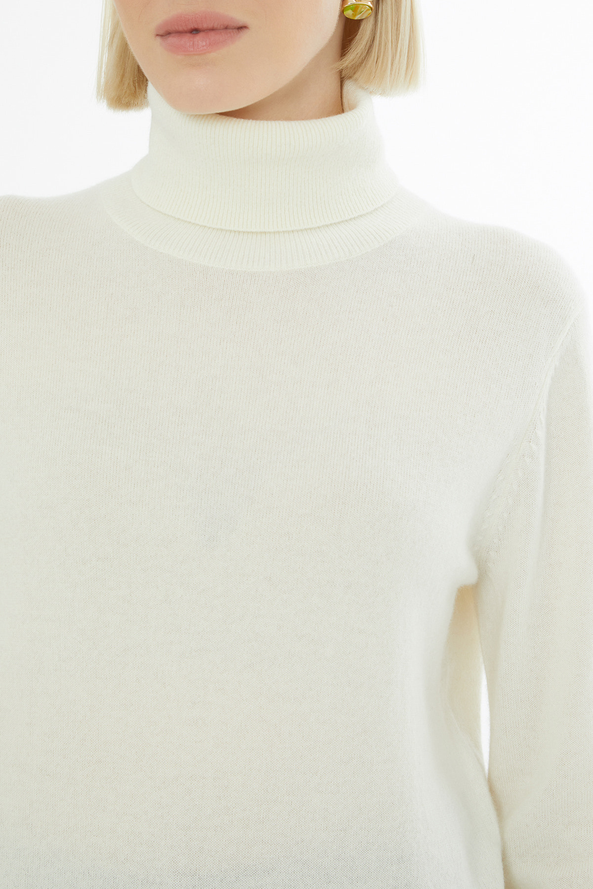 Boğazlı Uzun Kollu Triko Kazak