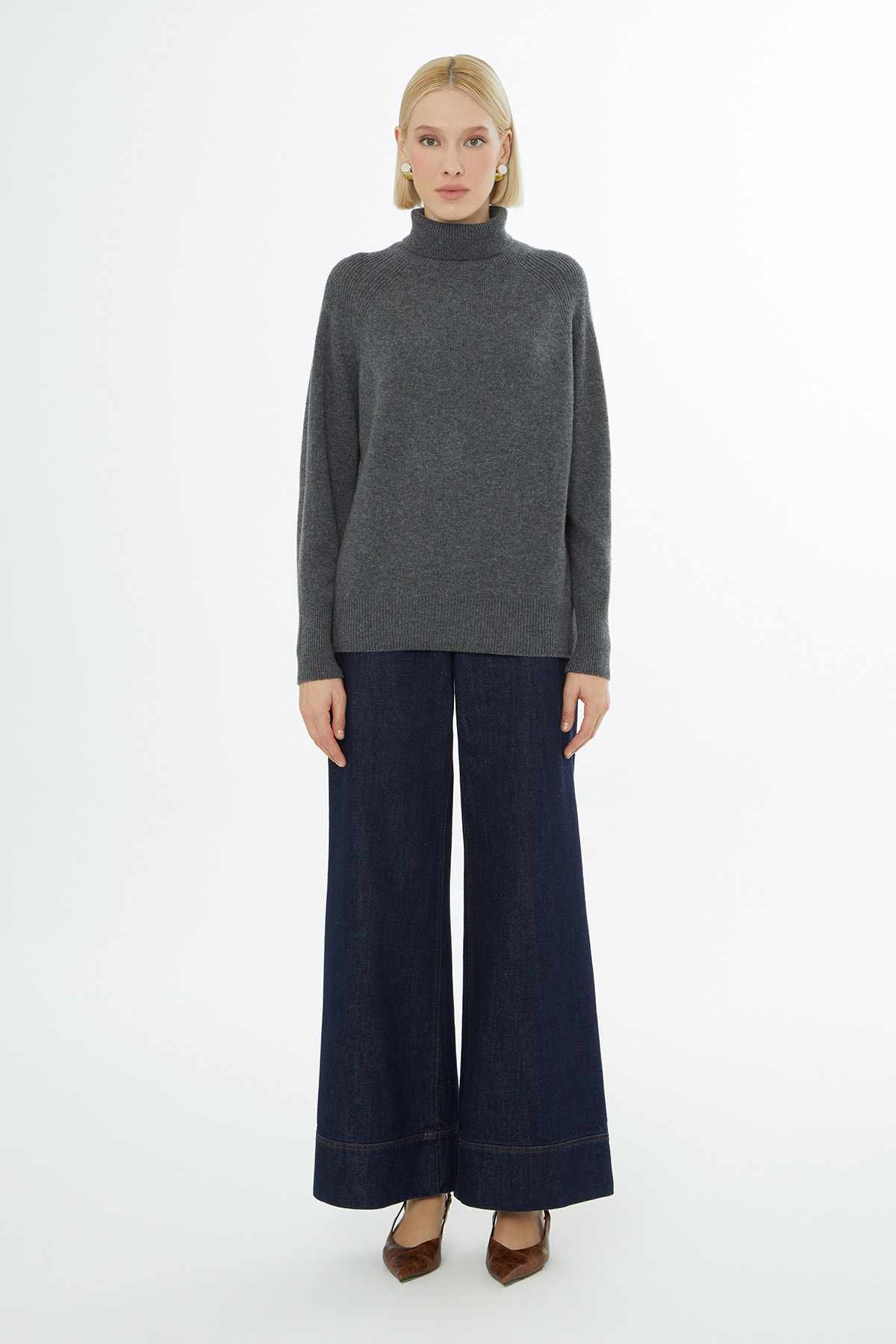 Boğazlı Uzun Kollu Kazak