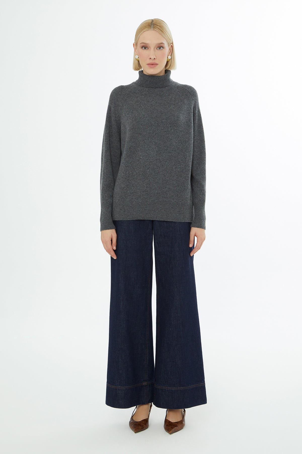 Boğazlı Uzun Kollu Kazak