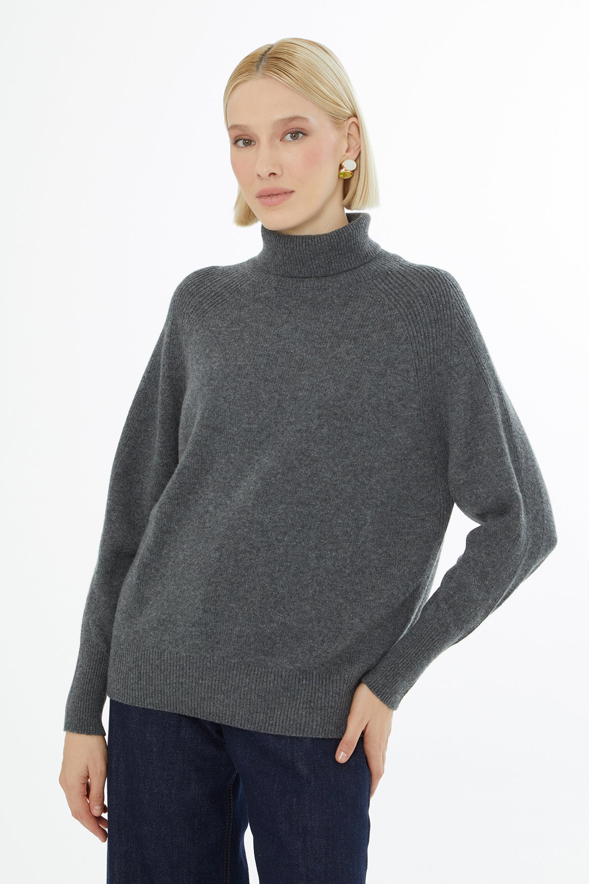 Boğazlı Uzun Kollu Kazak