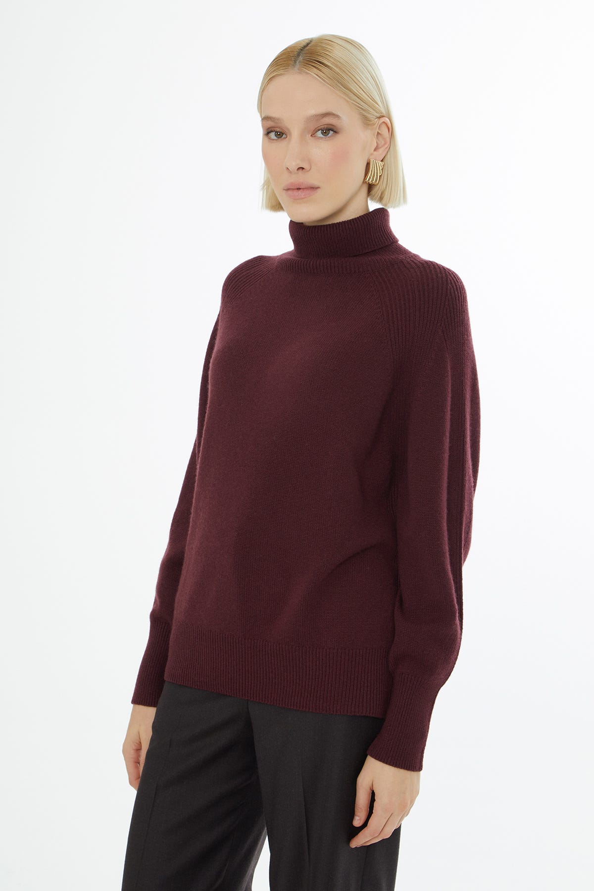 Boğazlı Uzun Kollu Kazak