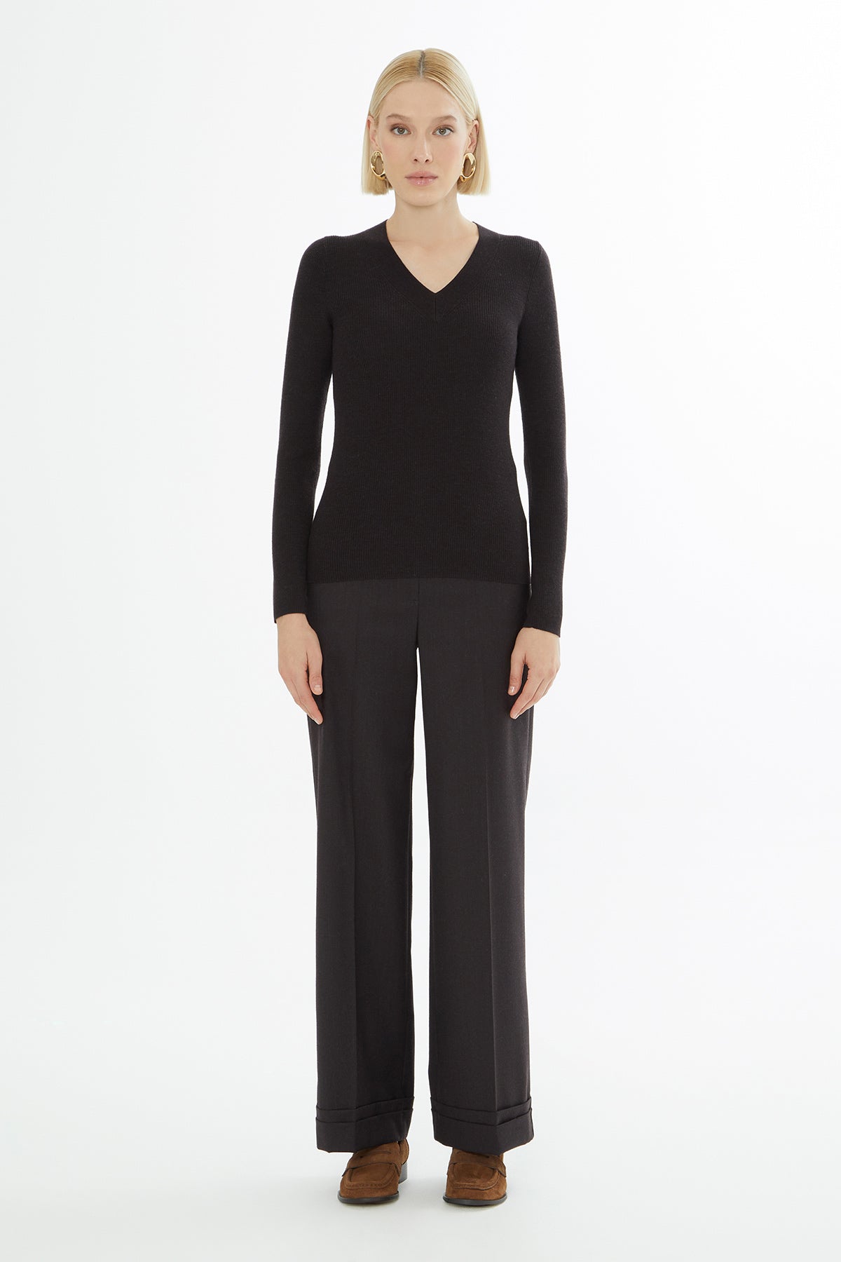 V Yaka Uzun Kollu Bluz