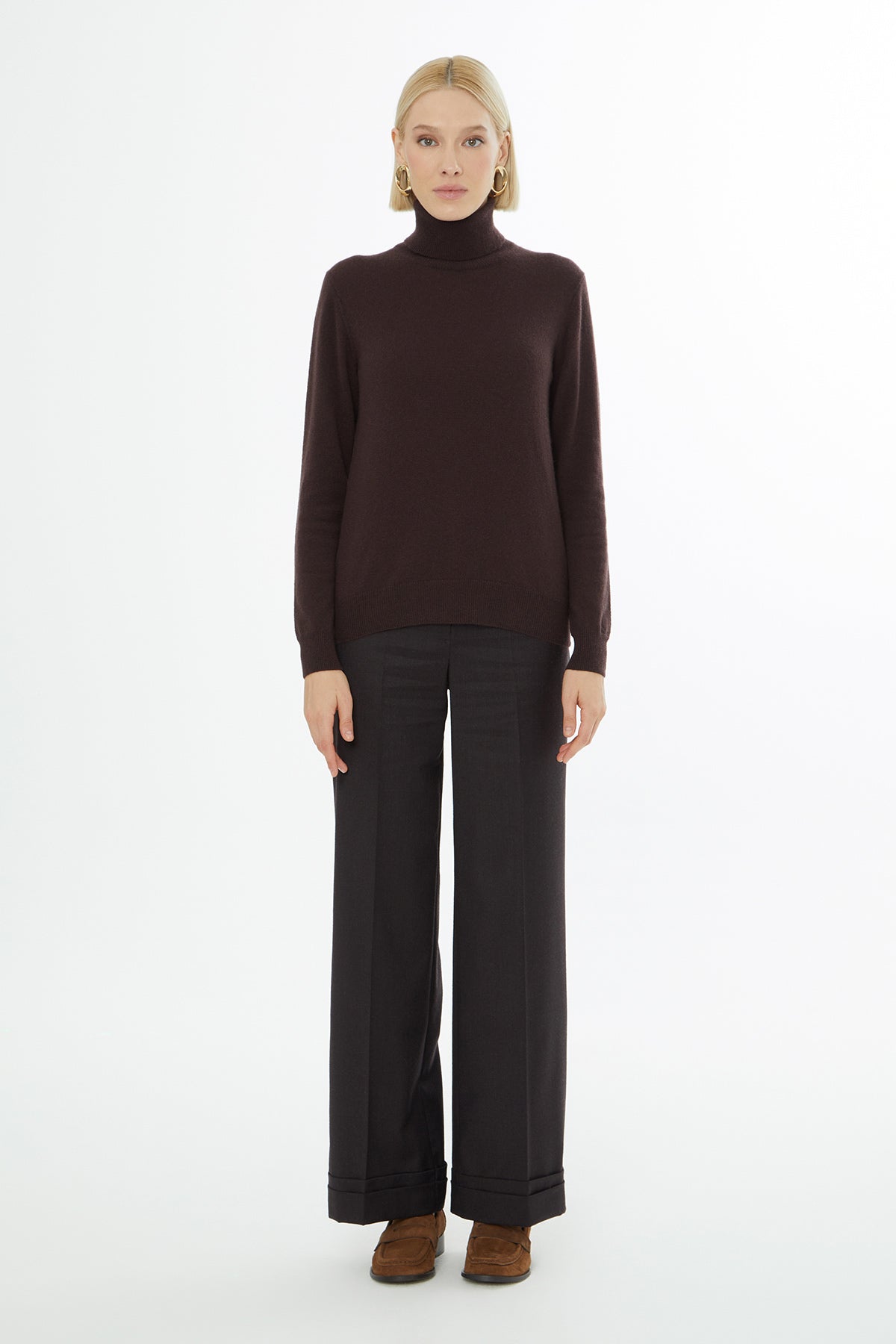 Boğazlı Kaşmir Triko Kazak