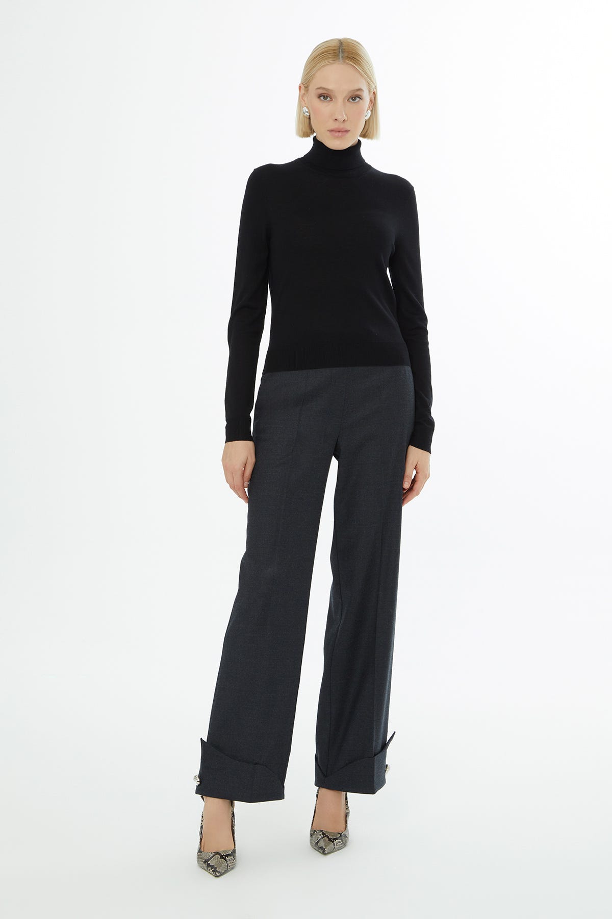 Boğazlı Triko Kazak