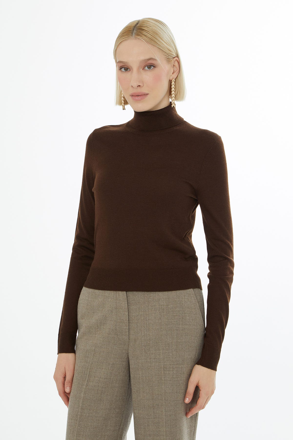 Boğazlı Triko Kazak