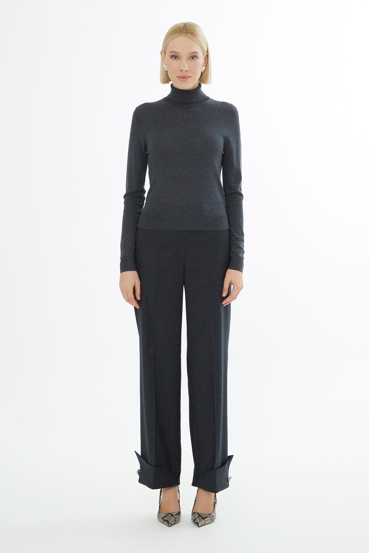 Boğazlı Triko Kazak