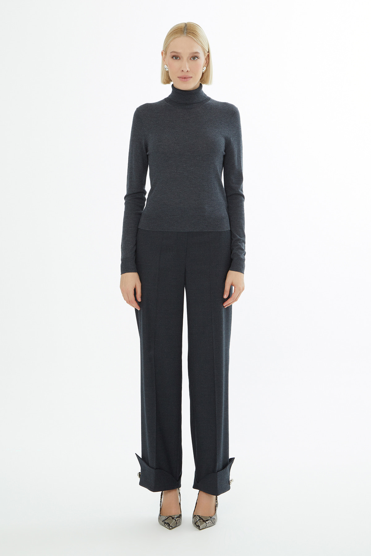 Boğazlı Triko Kazak