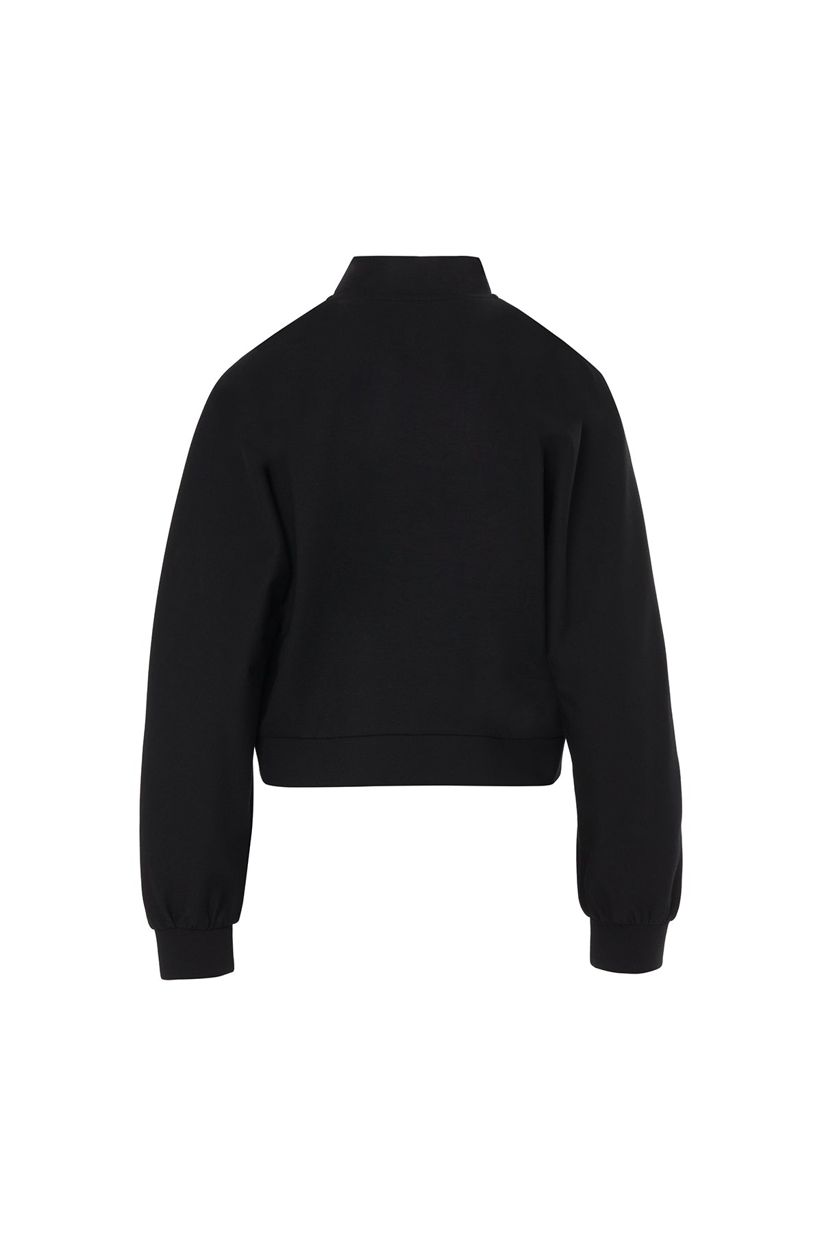 Yarasa Kollu Logo Baskılı Siyah Ceket