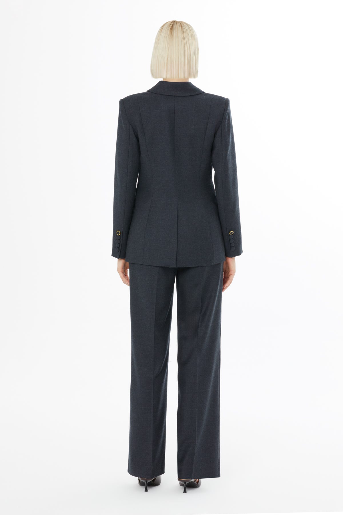 Önden Çıtçıtlı Zincir Aksesuarlı Ceket