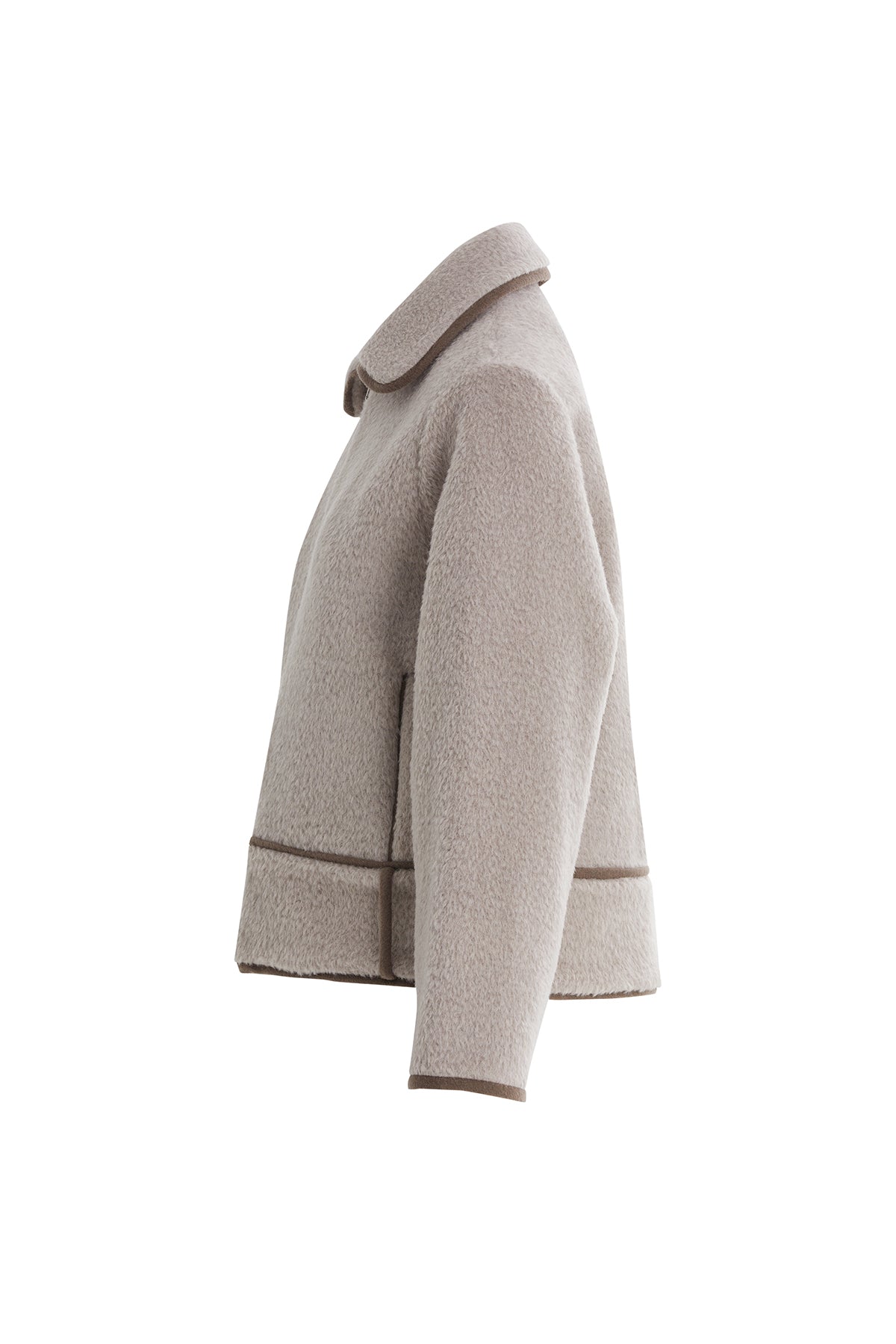 Biye Detaylı Gömlek Yaka Ceket