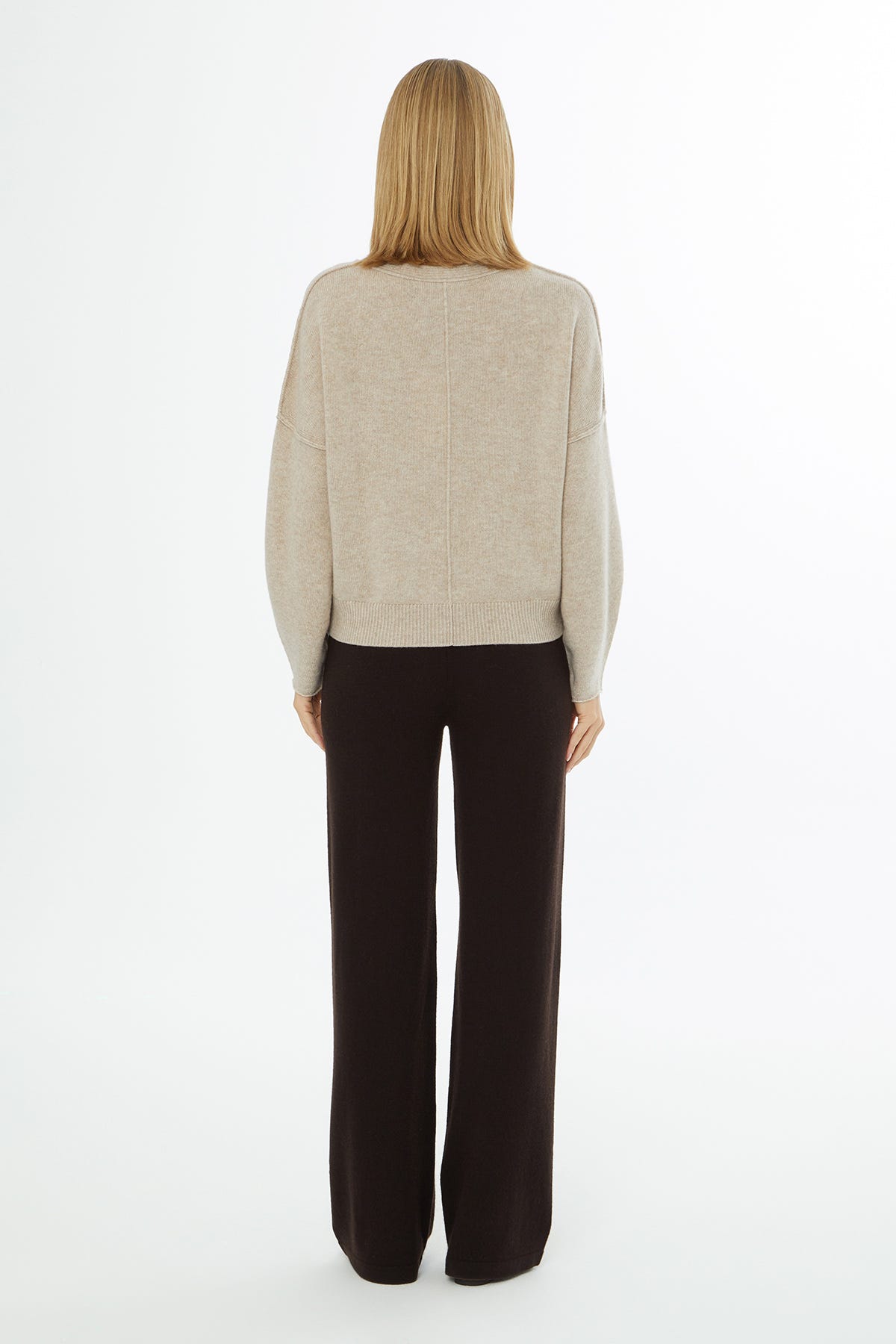 V Yaka Düğme Kapamalıuzun Kollu Hırka