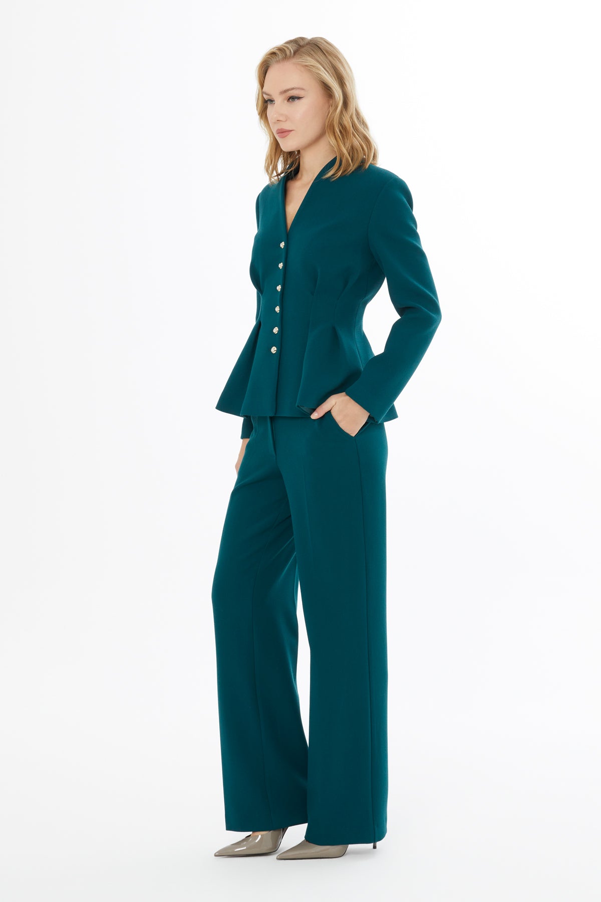 Mono Kapama Cepli Ceket Ve Havuç Pantolon