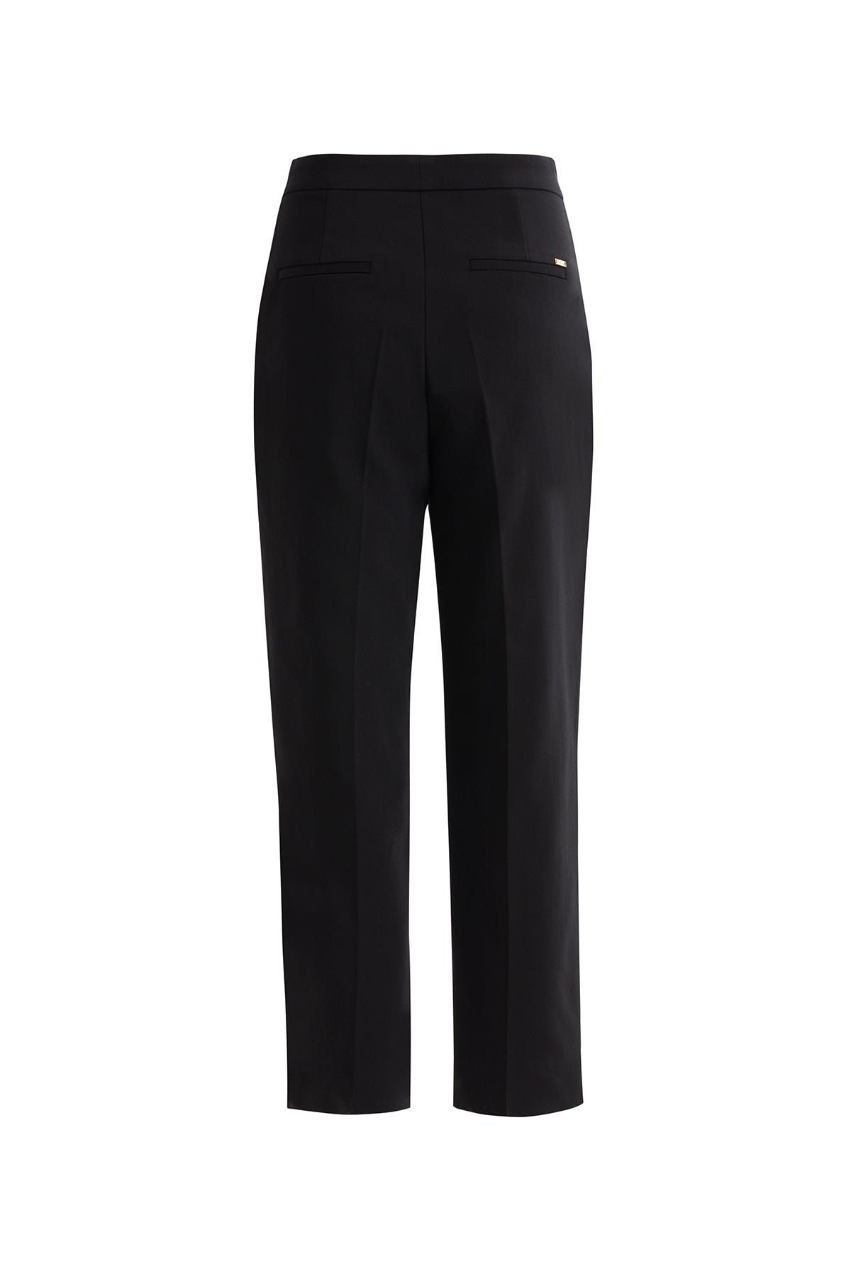 Fermuarlı Logolu Siyah Havuç Pantolon