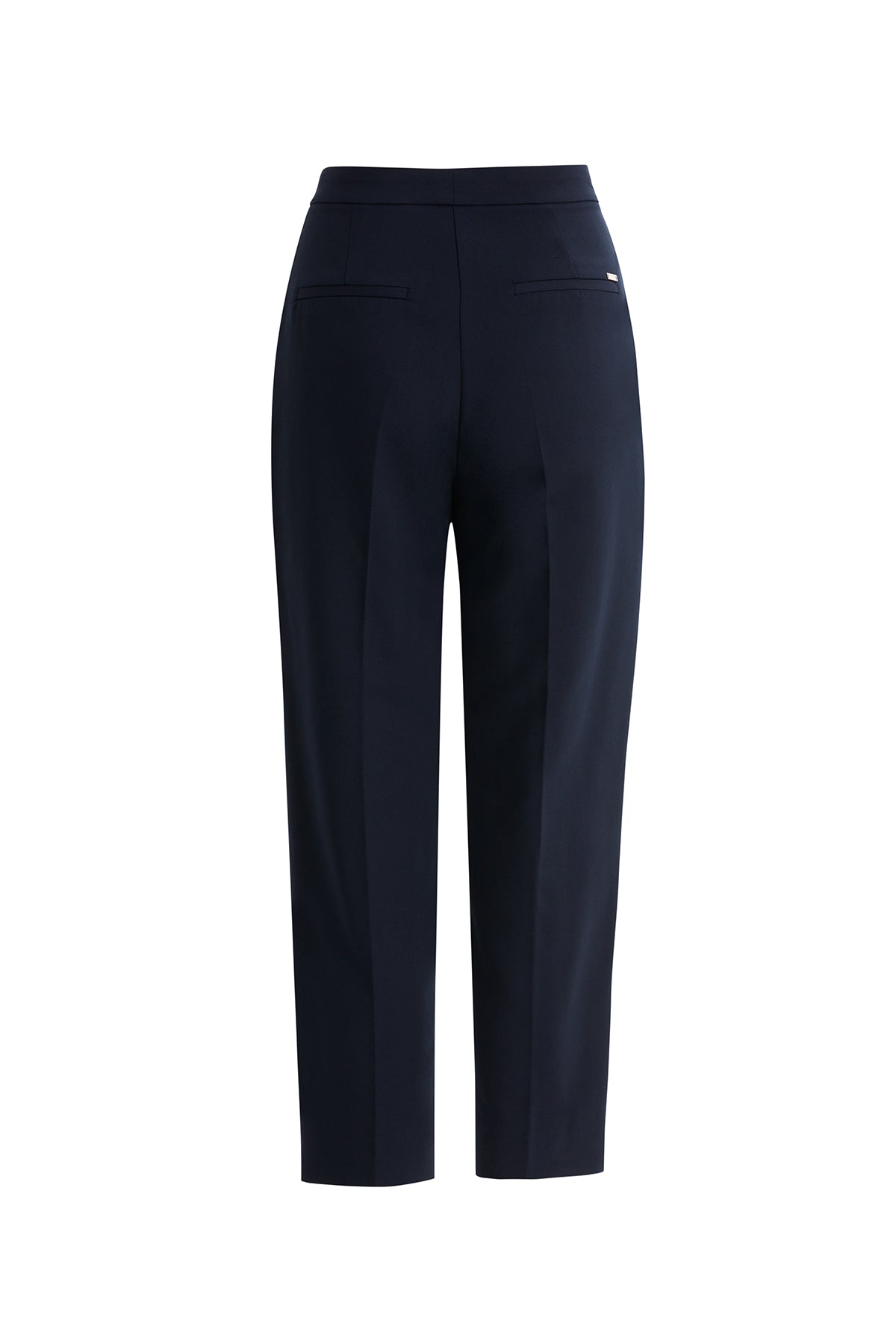 Fermuarlı Logolu Lacivert Havuç Pantolon