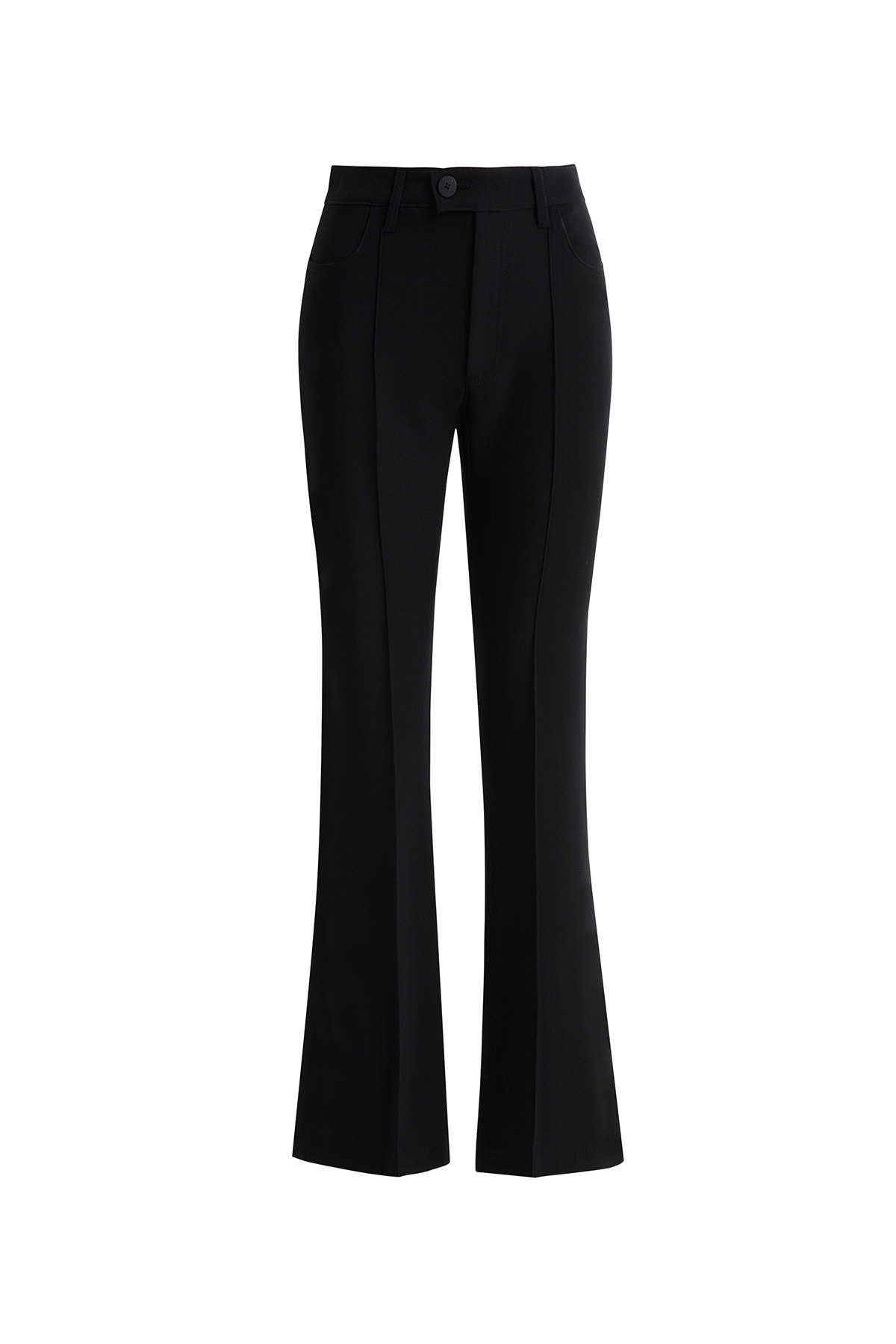 Nervür Dikişli Siyah Pantolon