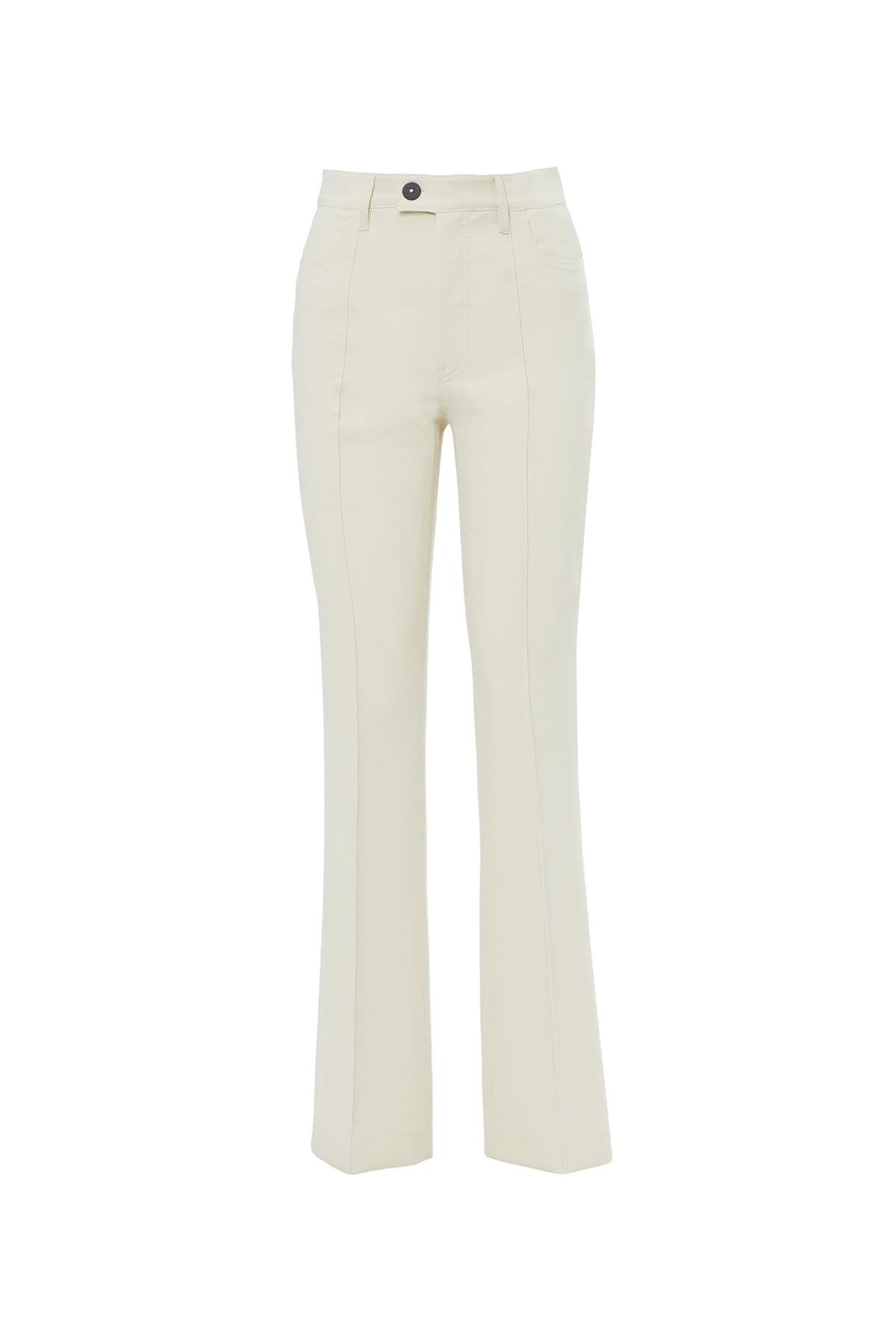 Nervür Dikişli Ekru Pantolon