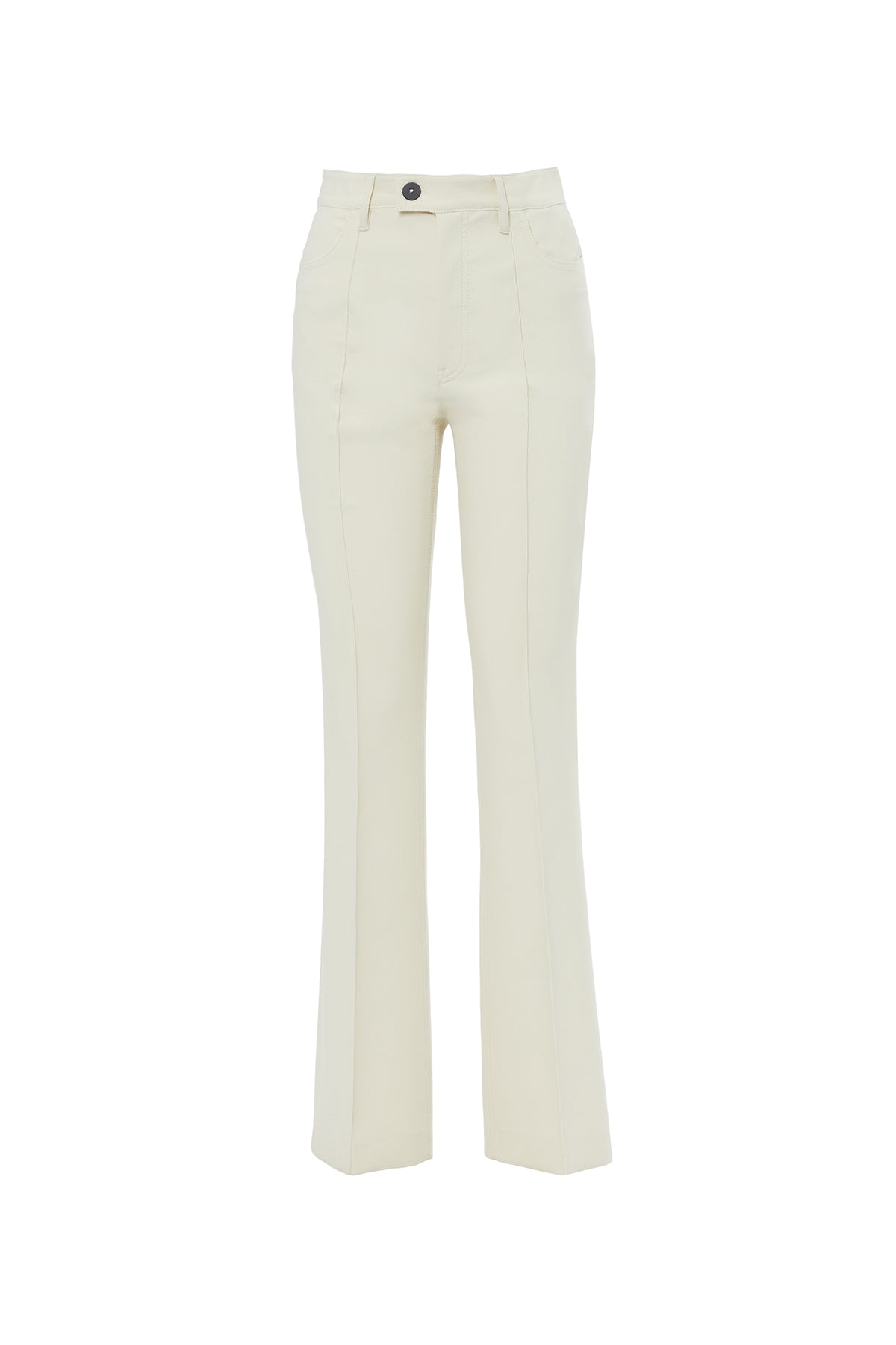 Nervür Dikişli Ekru Pantolon