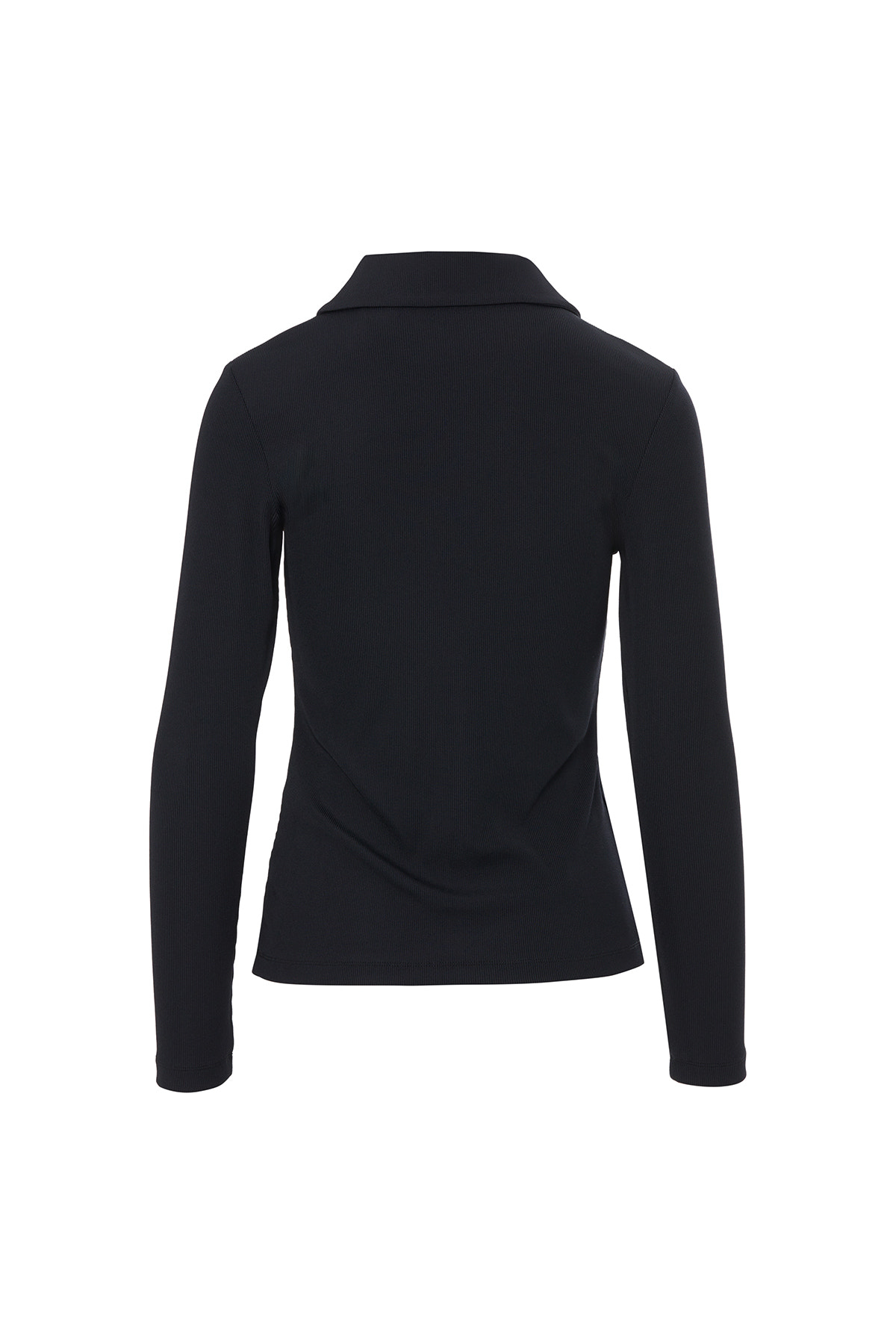 Yakalı Düğmeli Uzun Kol T-Shirt