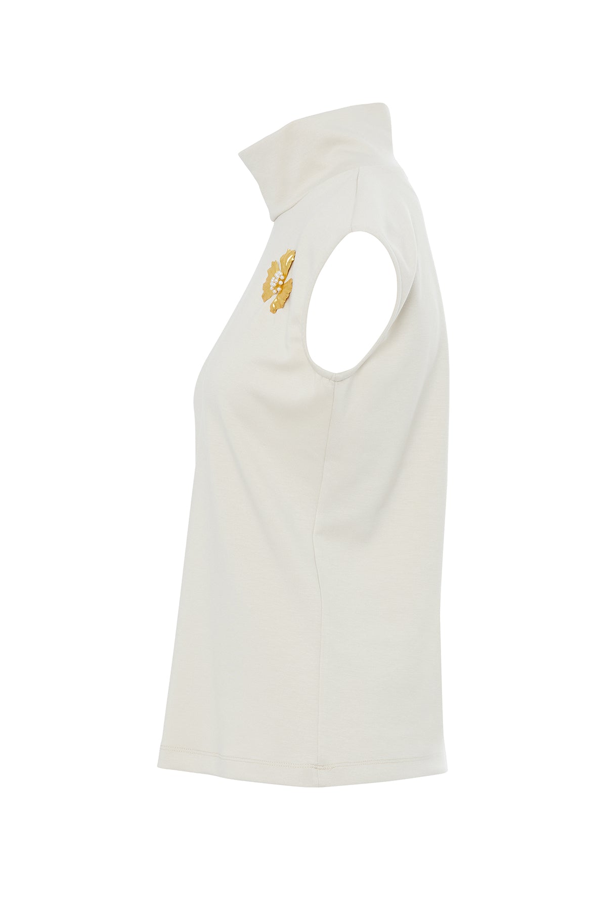 Dikme Aksesuar Detaylı Ekru Bluz