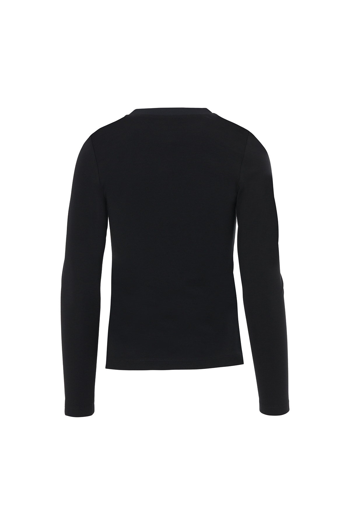 Ön Pat Çıtçıtlı Uzun Kol T-Shirt