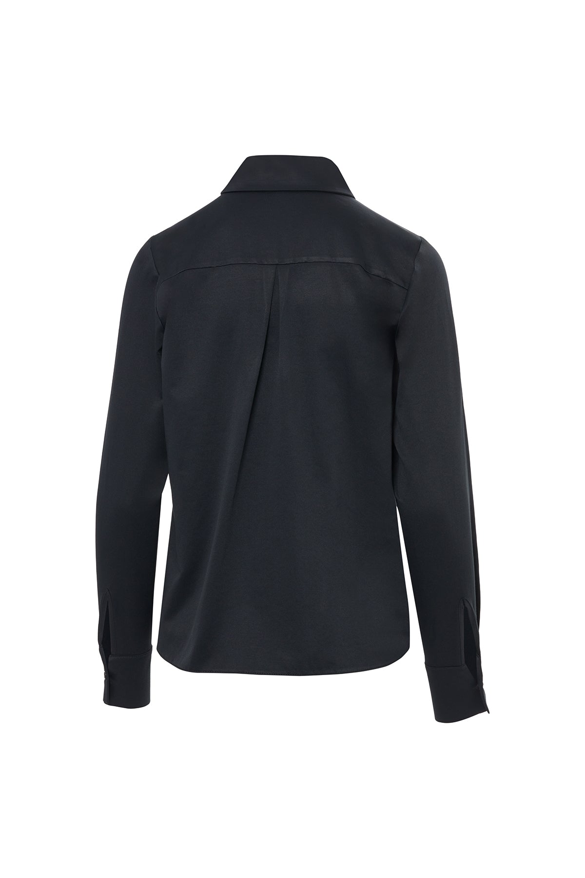 Gül Aksesuar Detaylı Siyah Gömlek