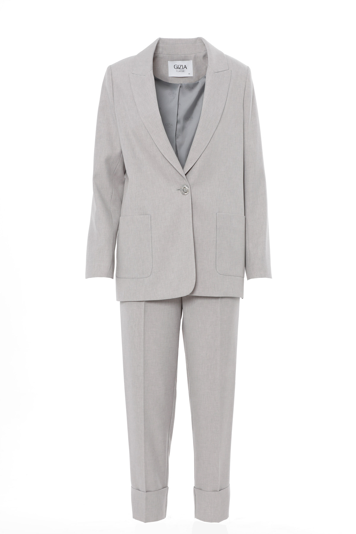 Kruvaze Ceket Ve Double Paça Pantolonlu Takım