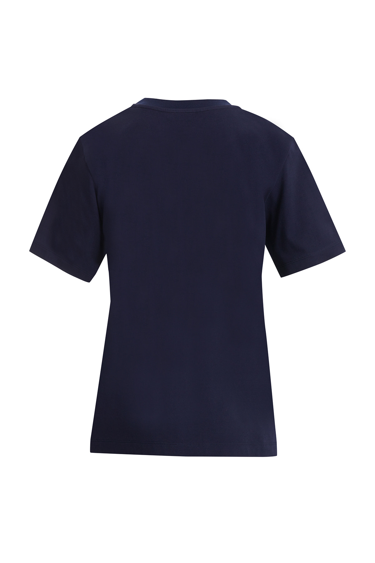 Yakası İşleme Detaylı Lacivert T-Shirt
