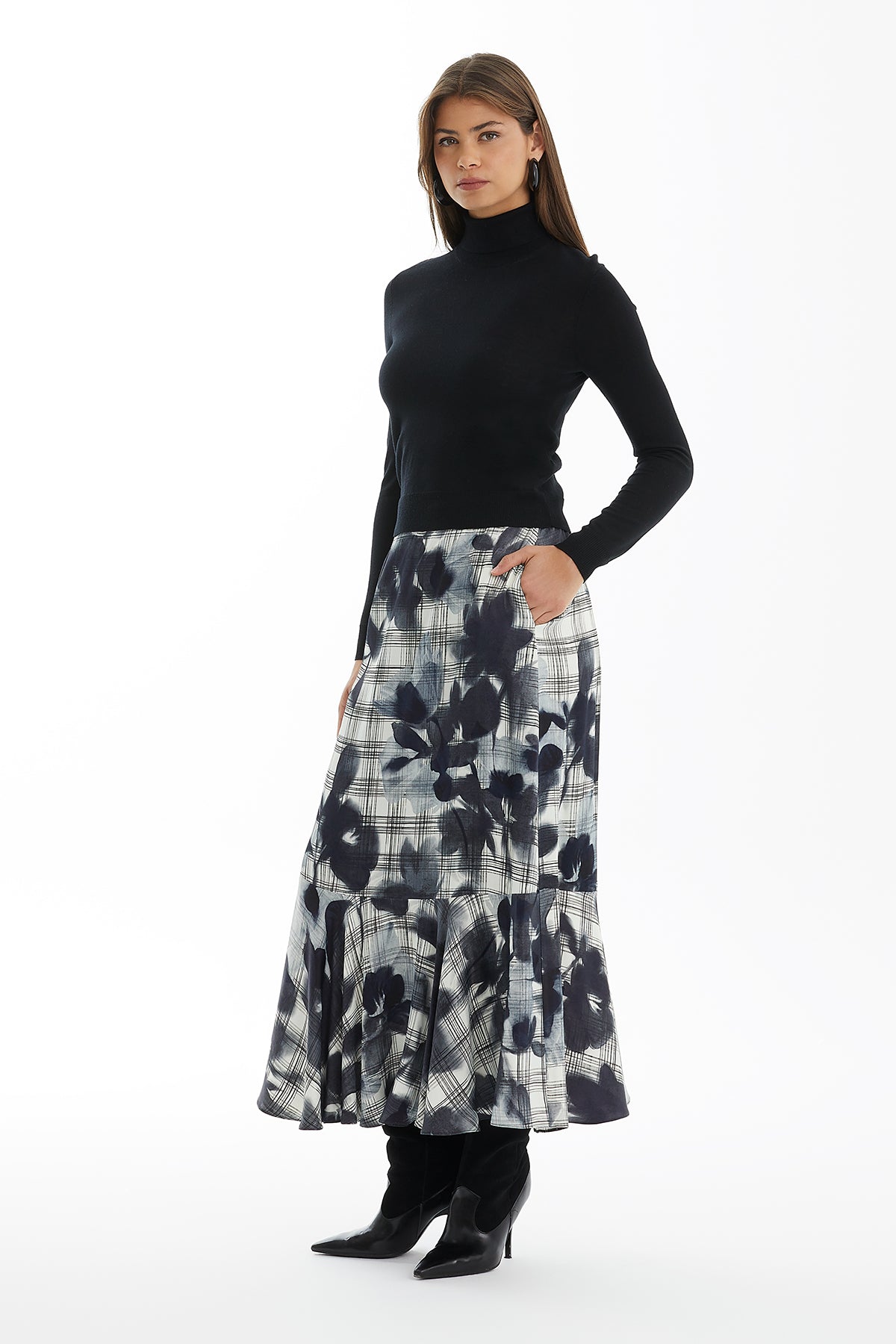 Batik Desenli Maxi Etek