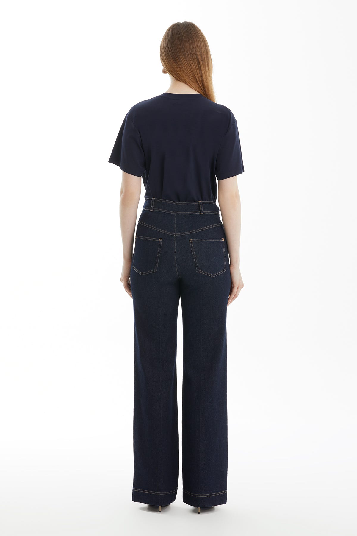 Flare Lacivert Jean Pantolon