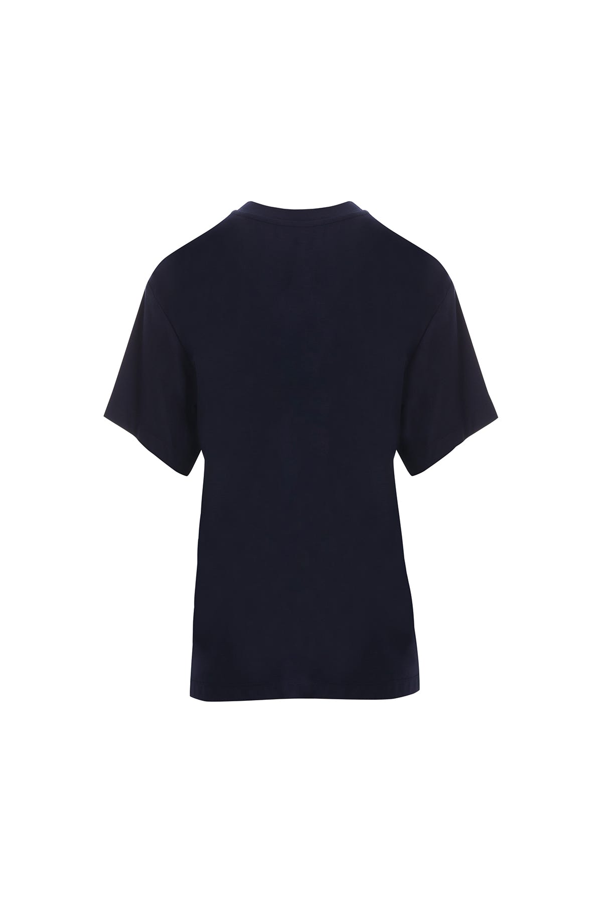 Çiçek Nakışlı Lacivert T-Shirt