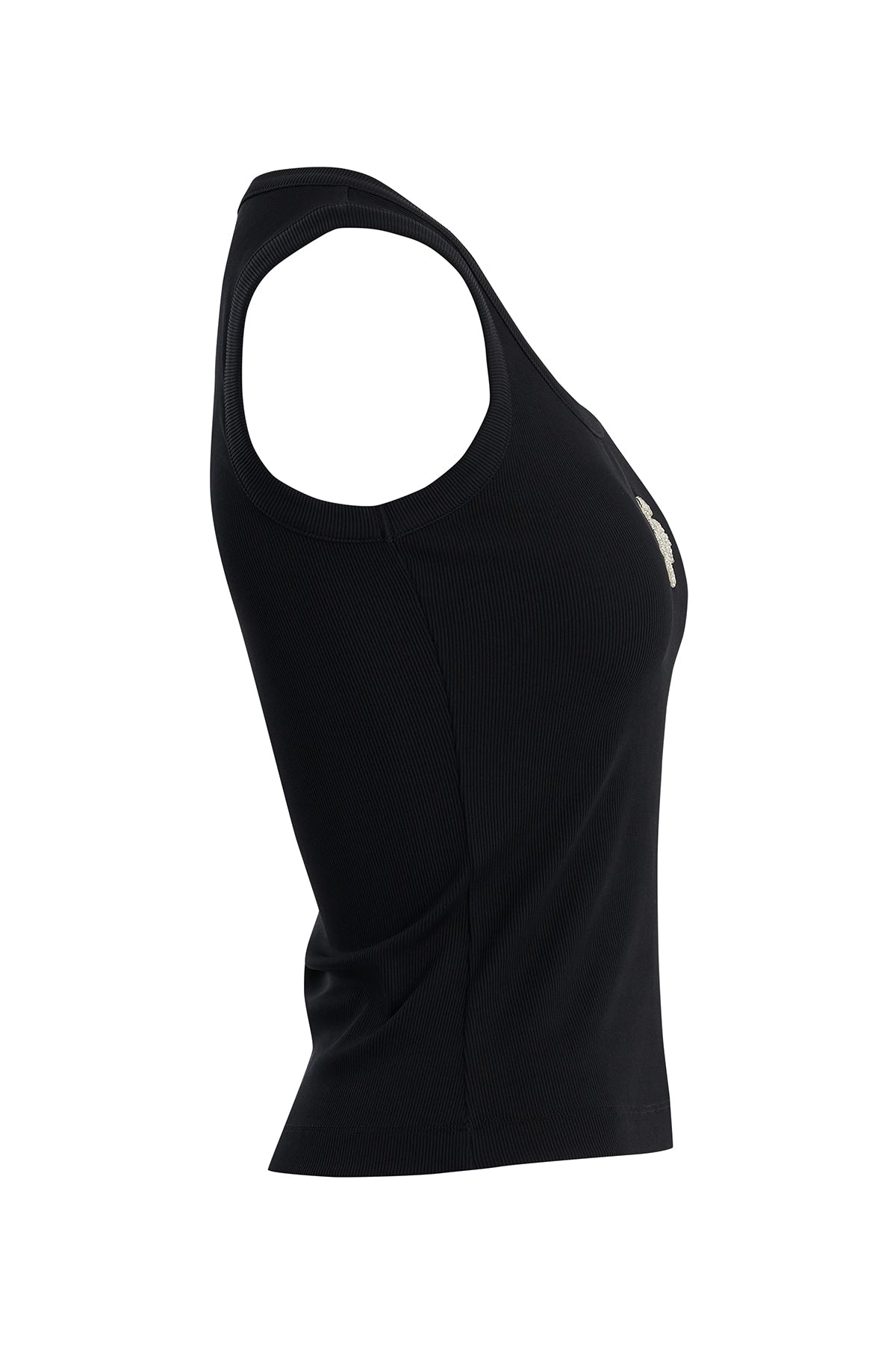 Nakış Ve İşleme Detaylı Siyah Atlet