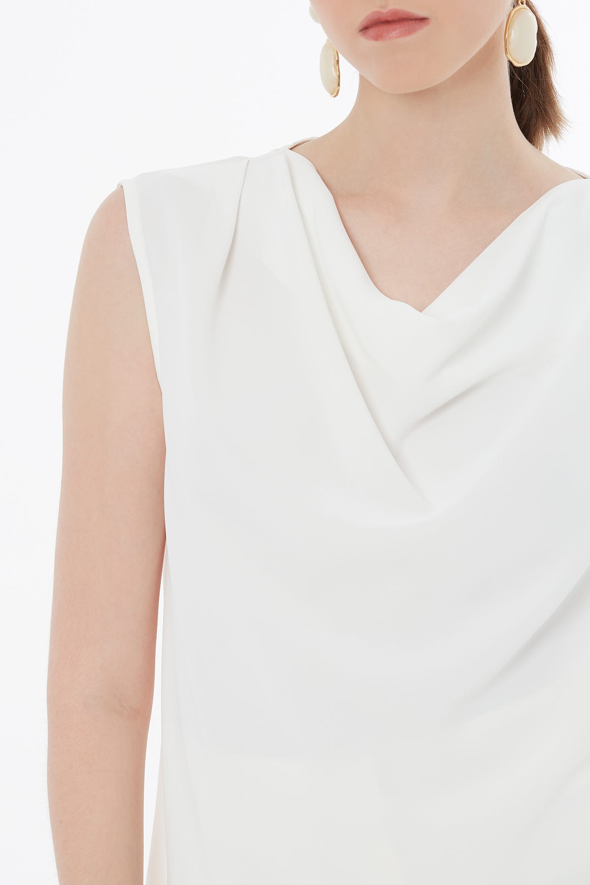 Degaje Yaka Ekru Bluz