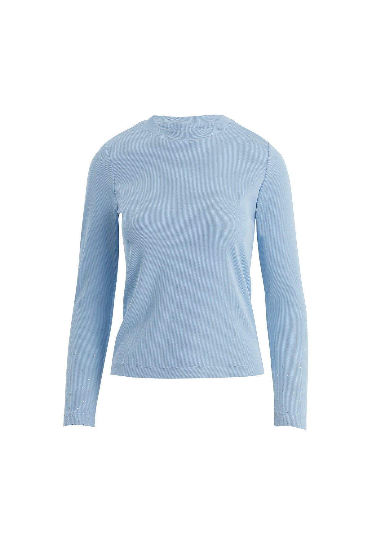 Yapıştırma Taş Detaylı Mavi Bluz