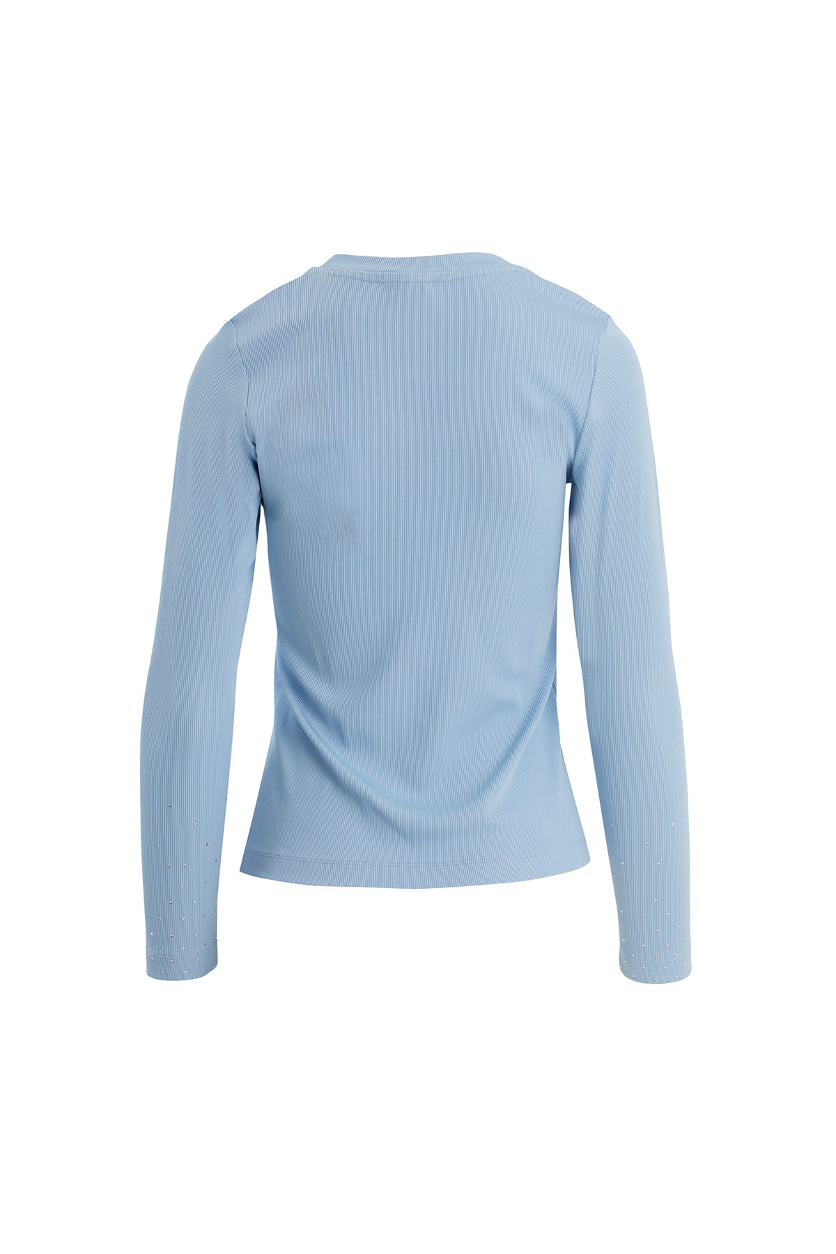 Yapıştırma Taş Detaylı Mavi Bluz