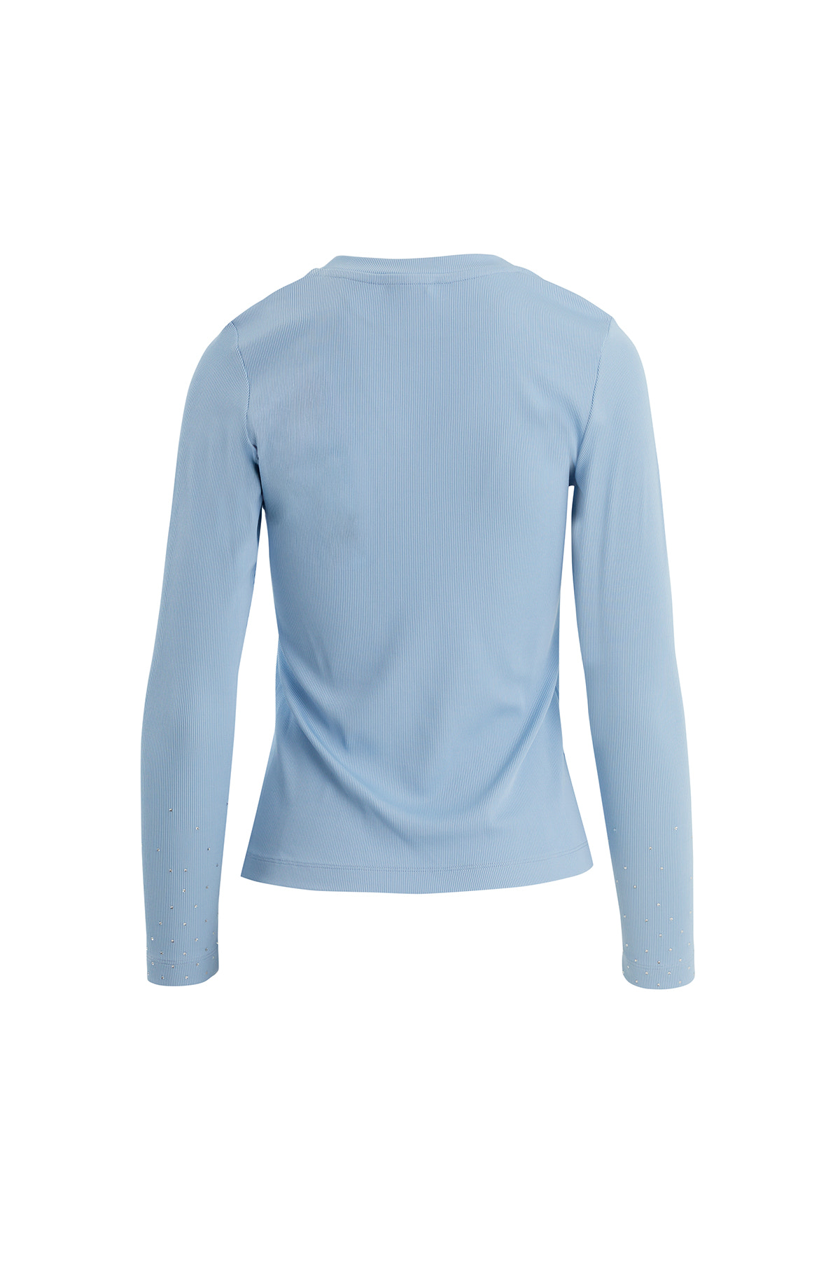 Yapıştırma Taş Detaylı Mavi Bluz