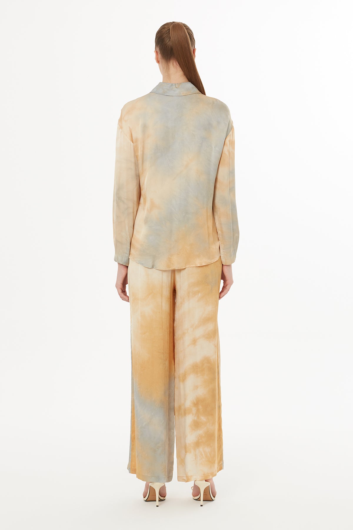 Düşük Omuzlu Desenli Gömlek