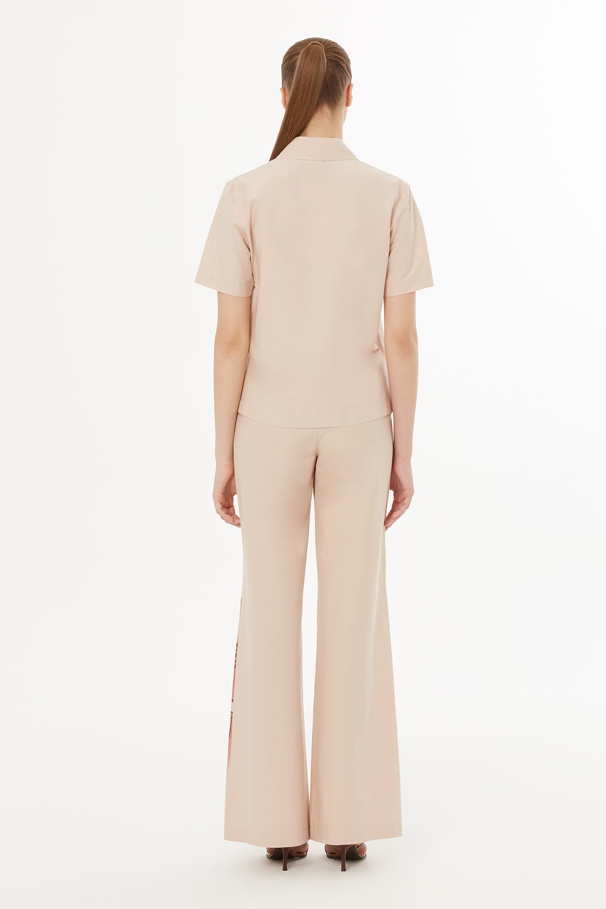 Çiçek Baskılı Bej Bluz