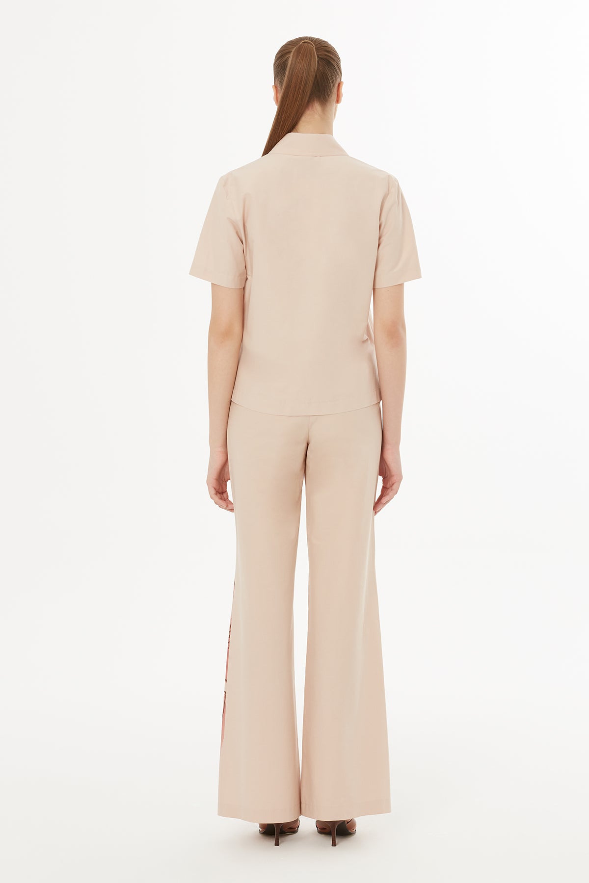 Çiçek Baskılı Bej Bluz