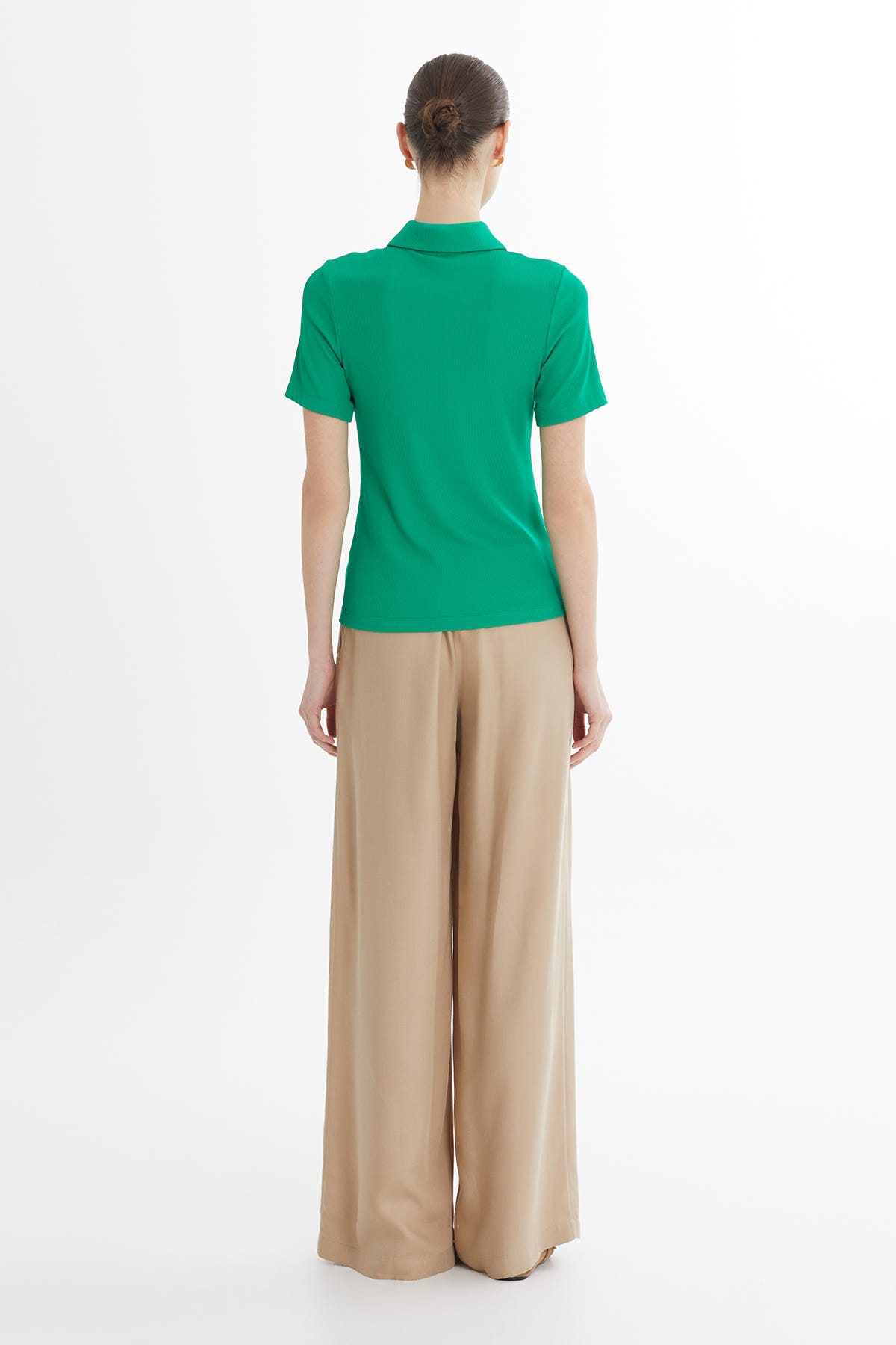 Çıtçıt Kapamalı Yeşil Bluz