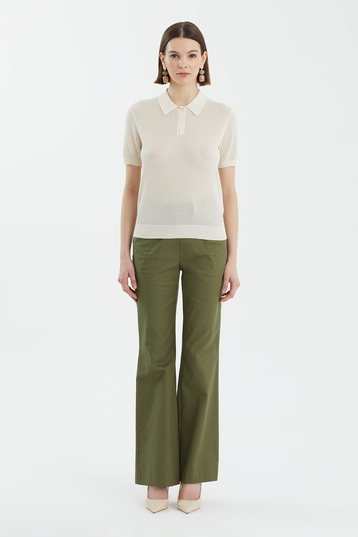 İpek Karışımlı Ekru Triko