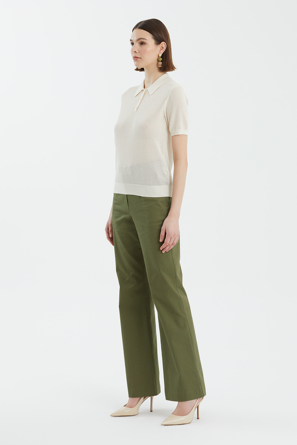 İpek Karışımlı Ekru Triko