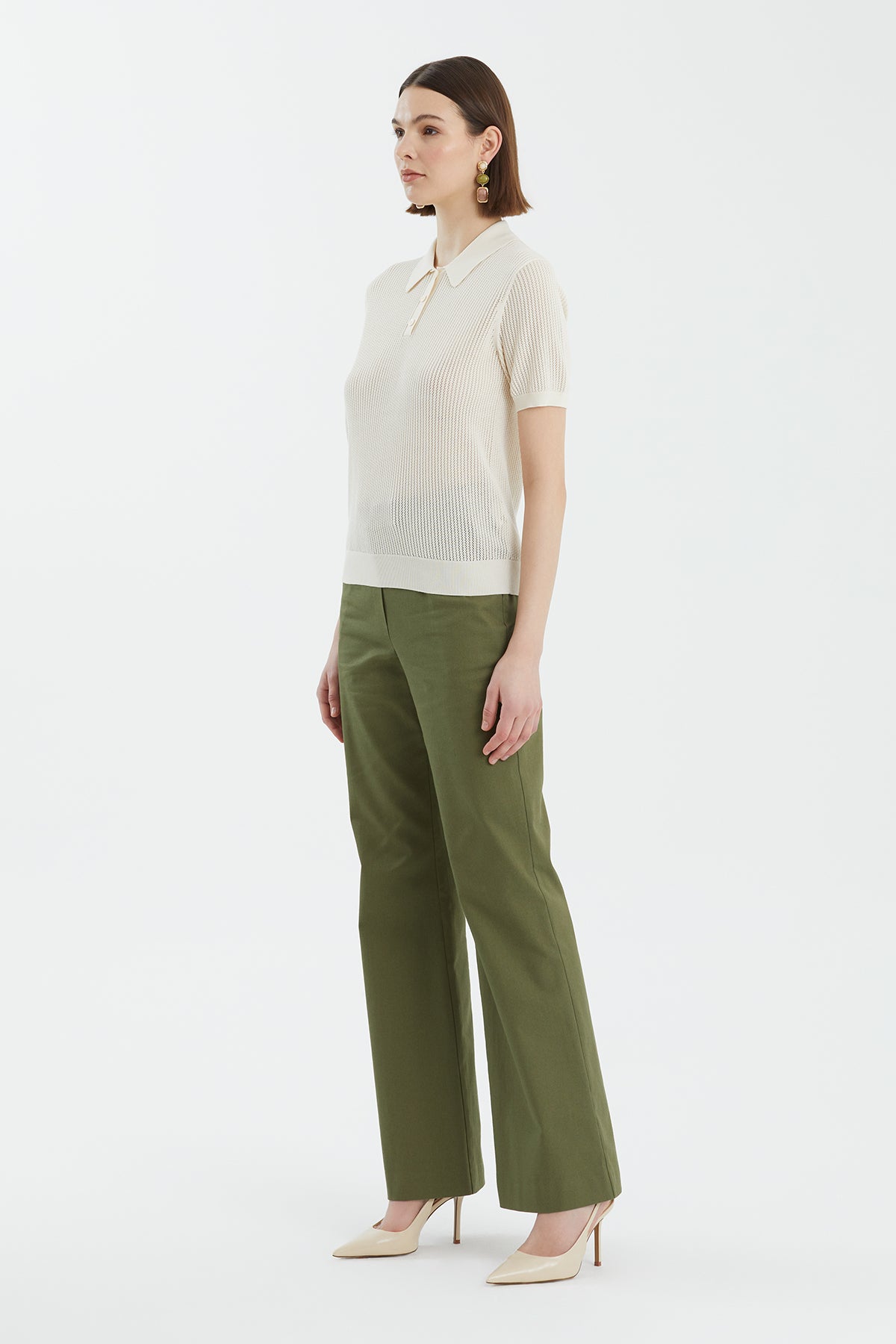 İpek Karışımlı Ekru Triko