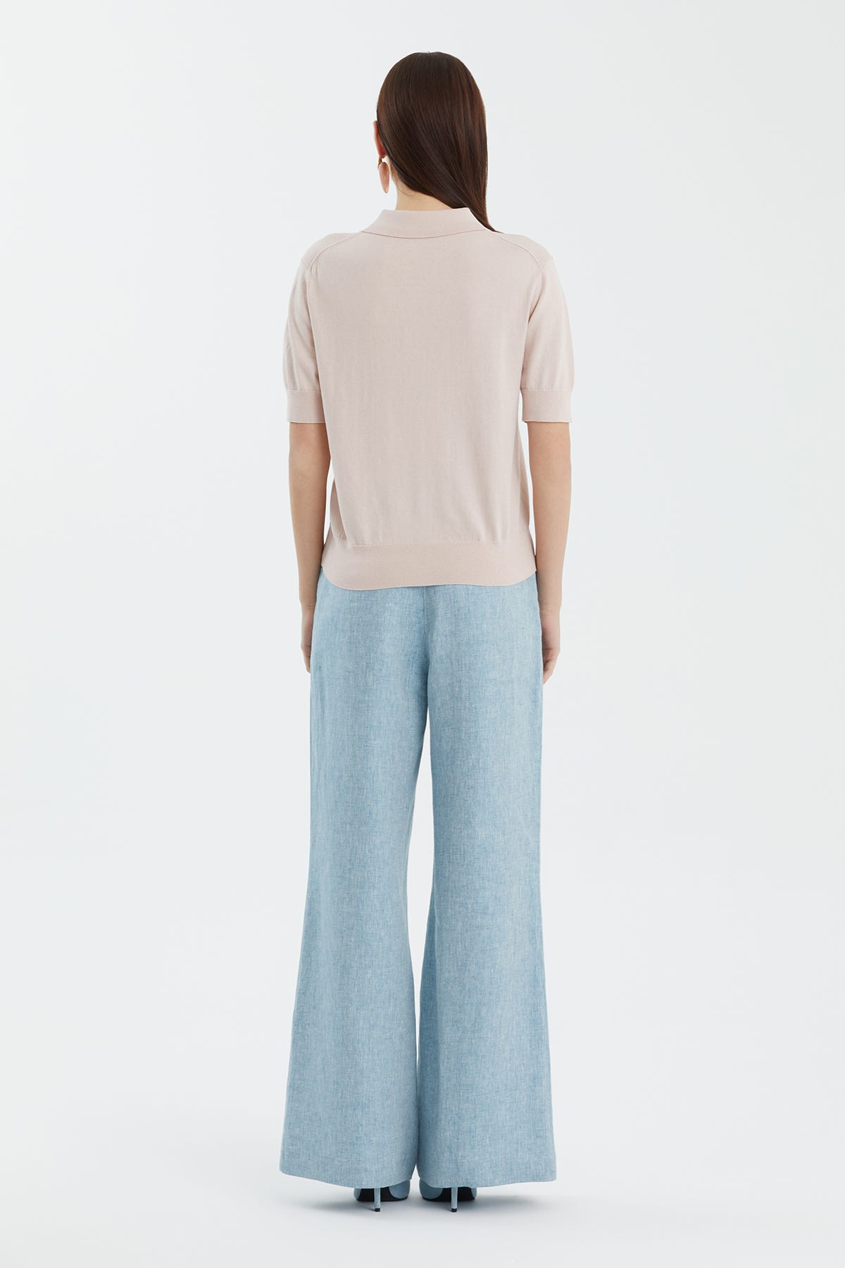 İpek Karışımlı Pembe Triko