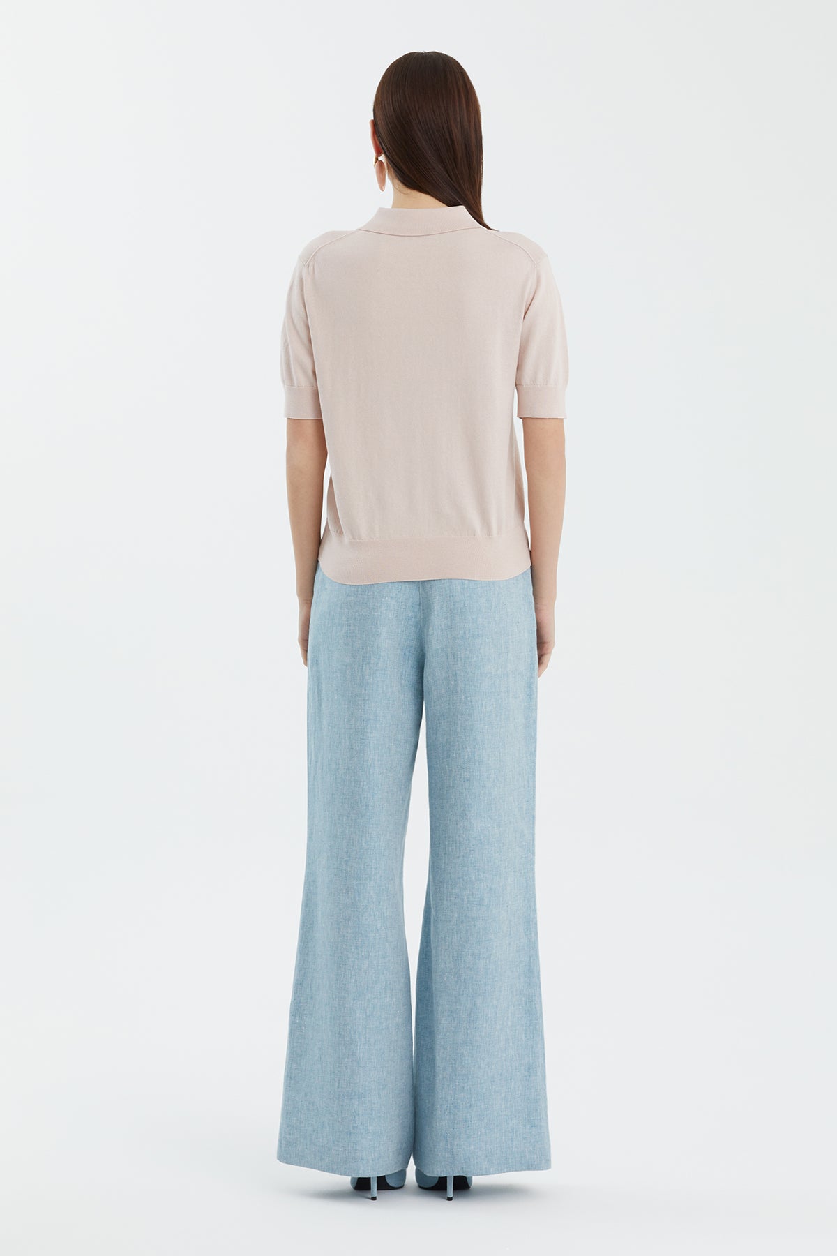 İpek Karışımlı Pembe Triko