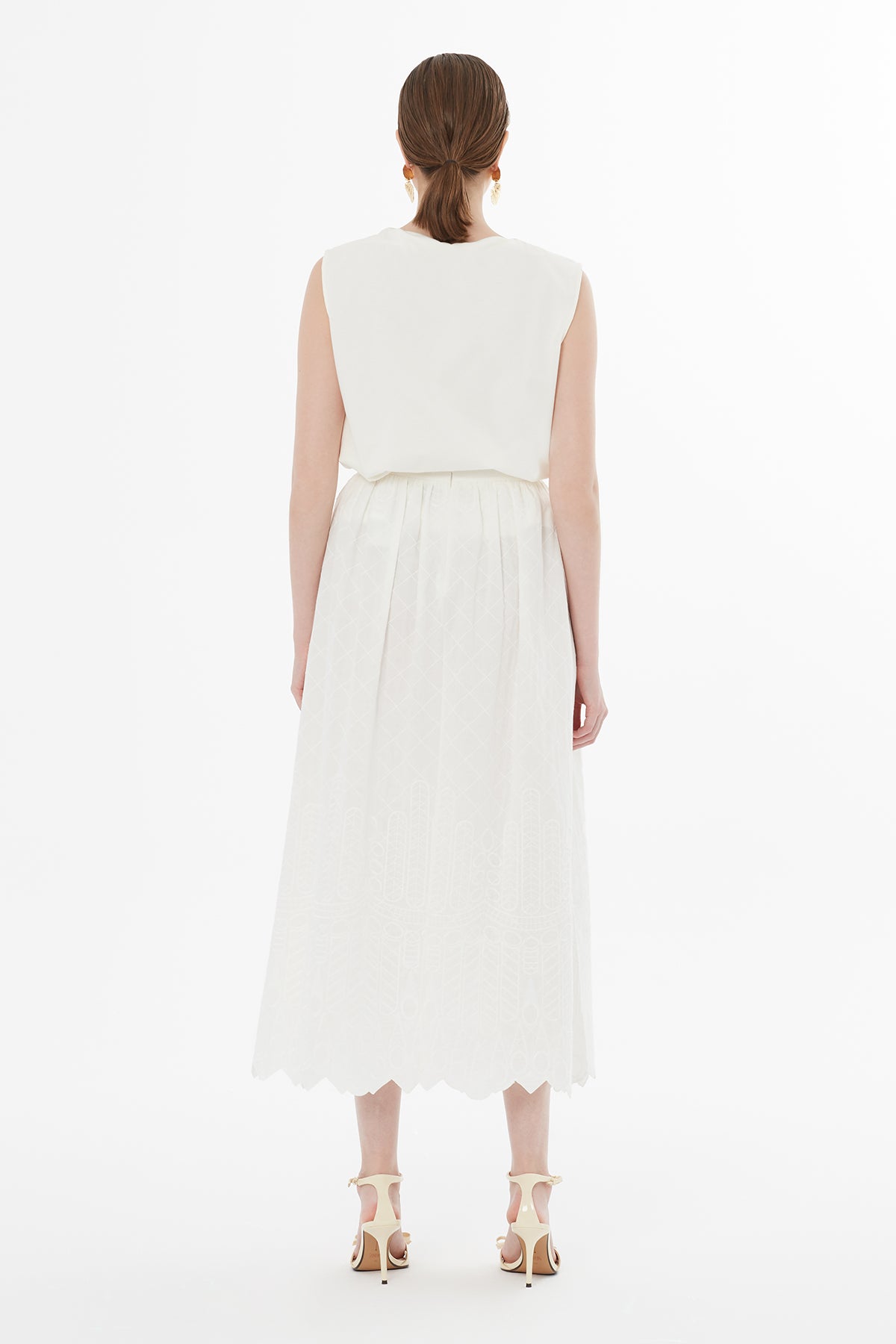 A Form Midi Ekru Etek