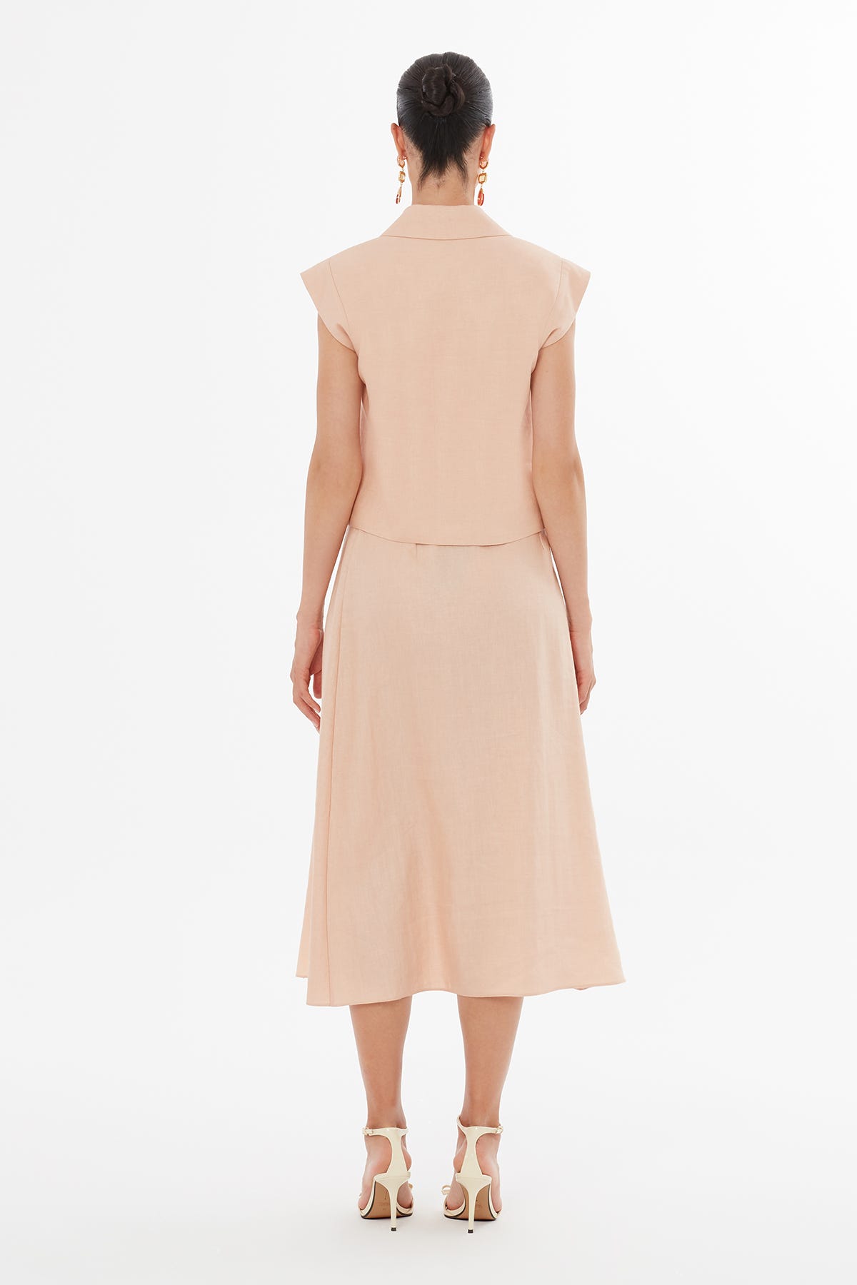 Vatkalı Pembe Kadın Ceket