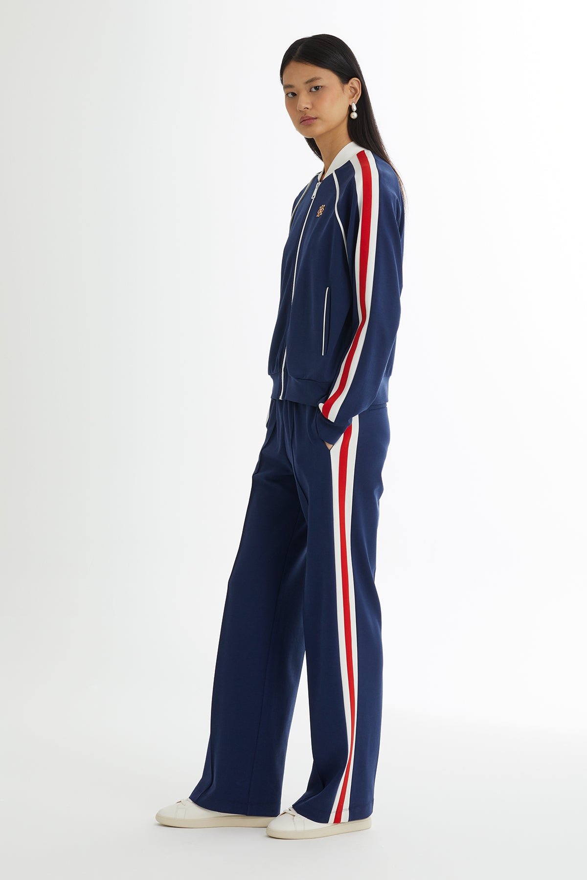 Ceketi Aksesuarlı Lacivert Eşofman Takımı