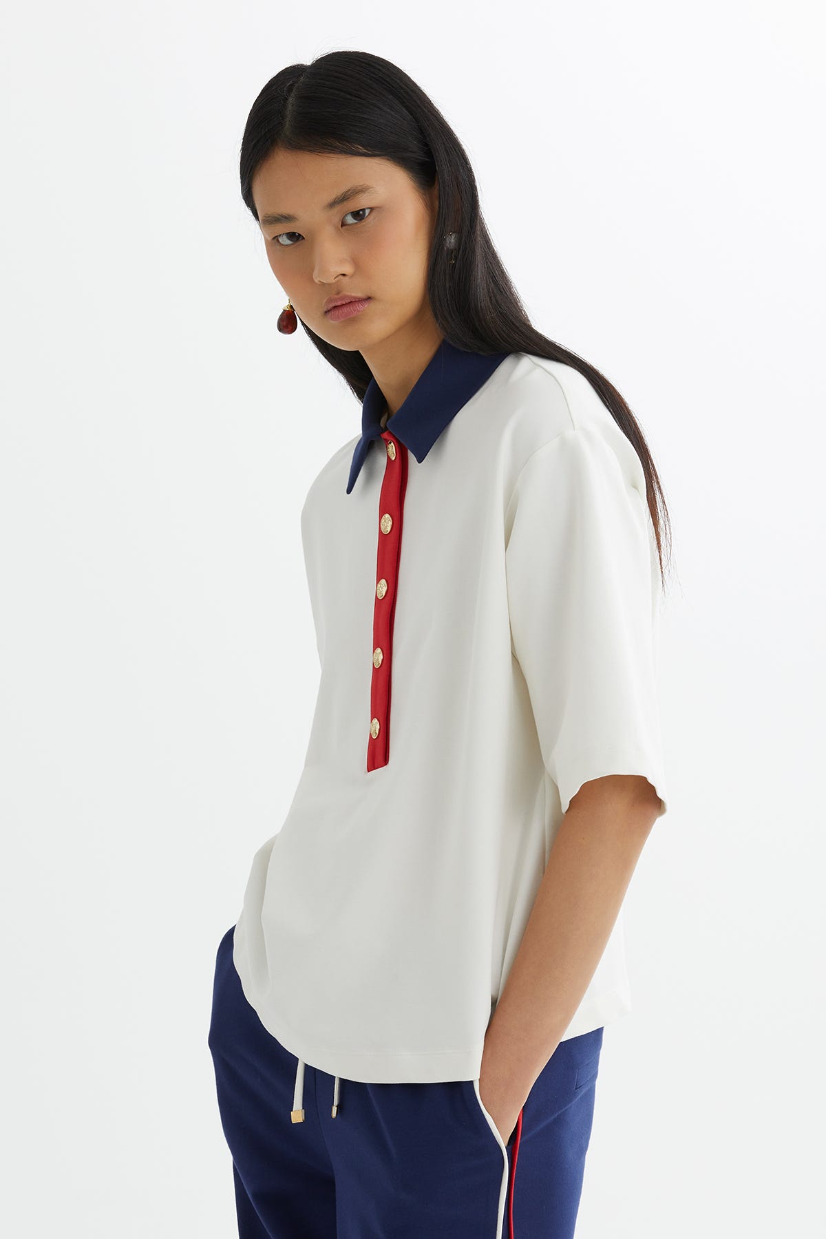 Bluz Ve Beli Lastikli Ekru Eşofman Takımı