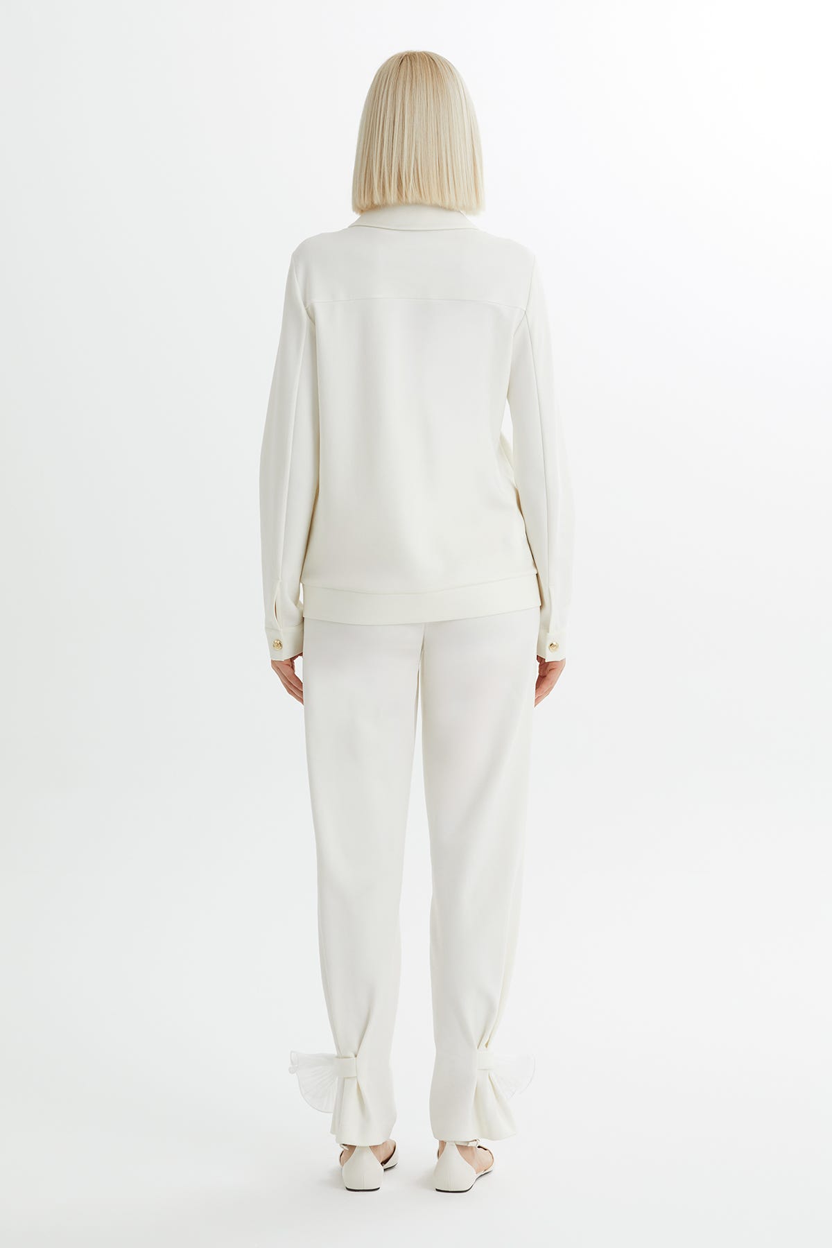Ceket Ve Pantolonlu Ekru Eşofman Takımı