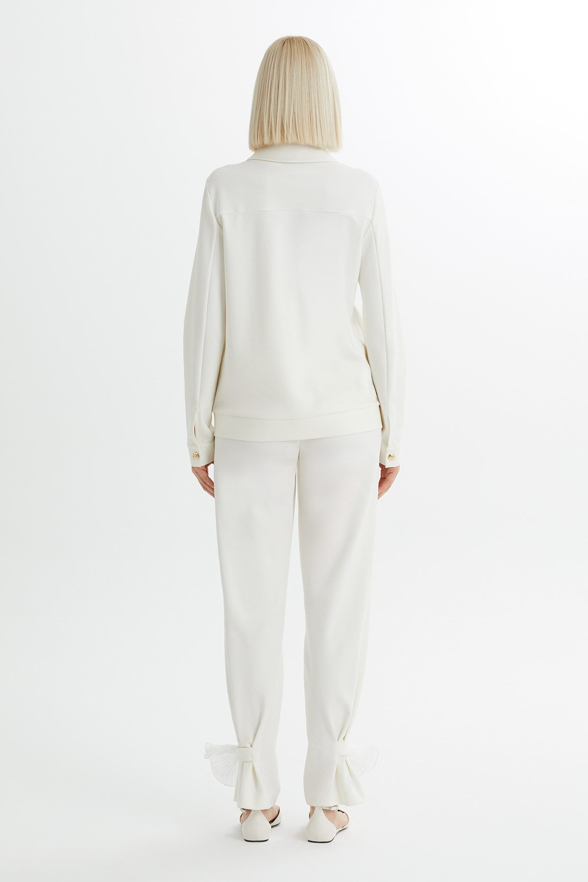 Ceket Ve Pantolonlu Ekru Eşofman Takımı